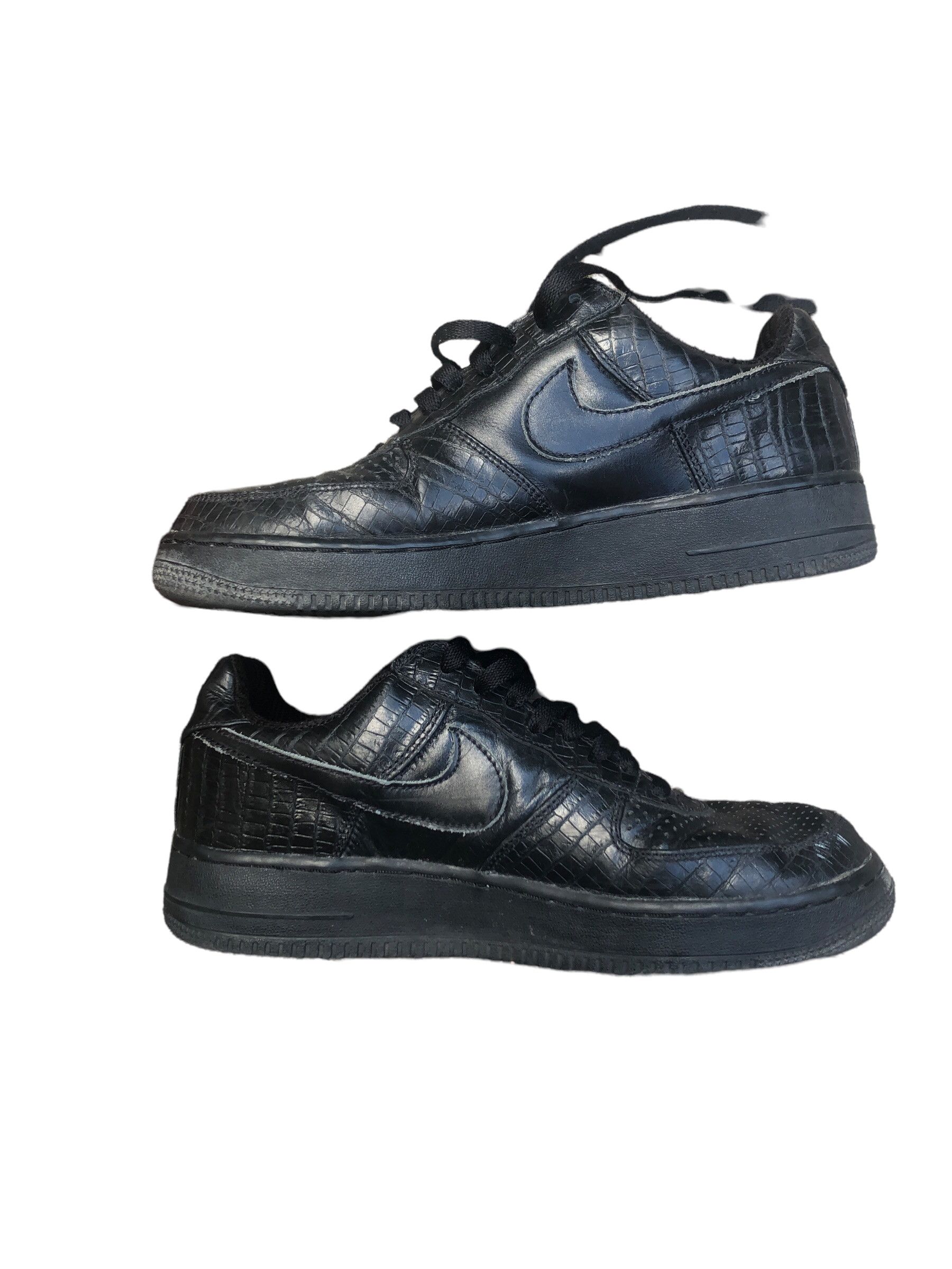 Nike × Vintage Vintage 2005 Nike Air Force 1 Premium Crocodile Black Size US 8.5 / EU 41-42 - 3 Thumbnail