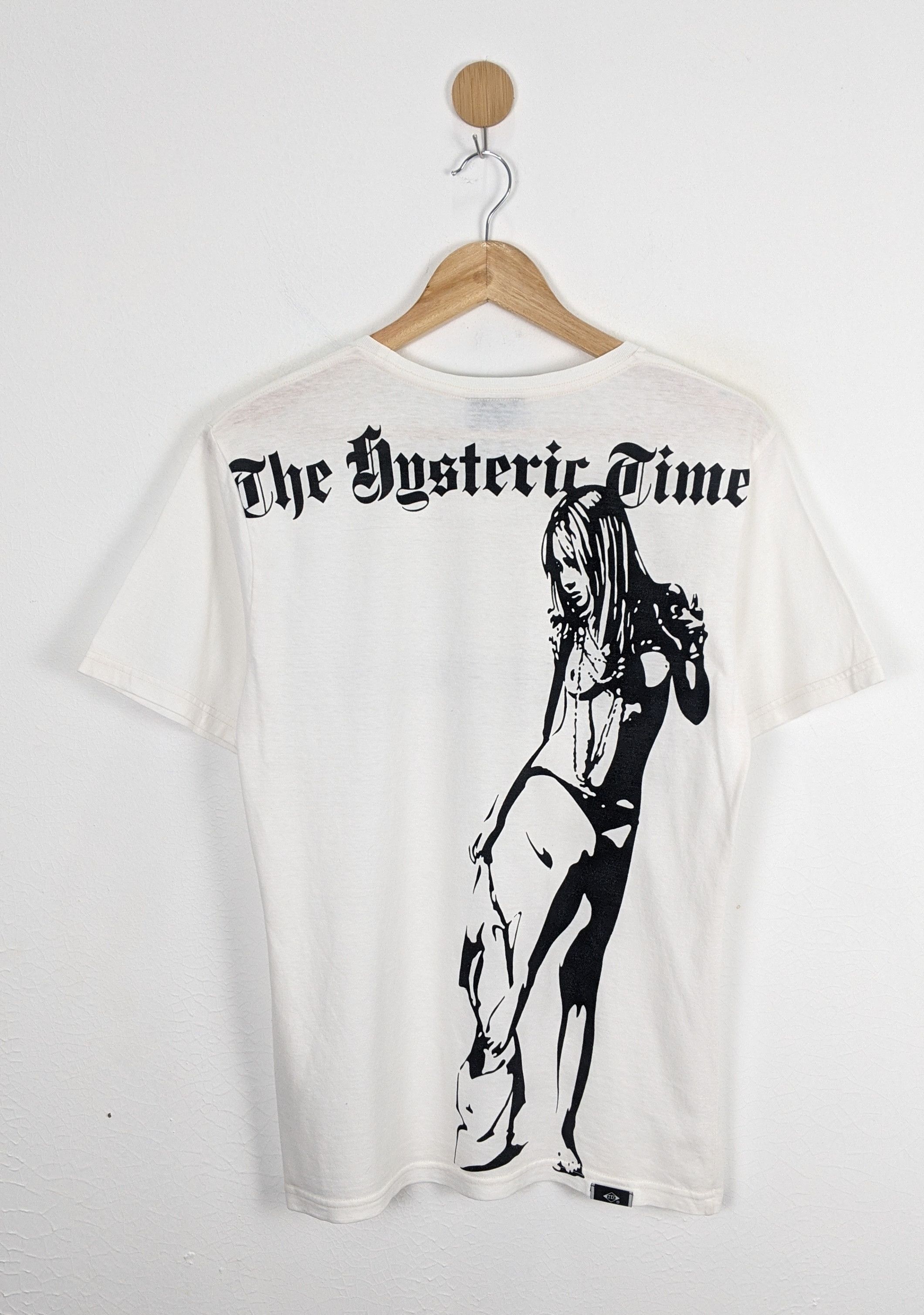 Hysteric Glamour 90s Retro Style Charcoal Reprint T shirt