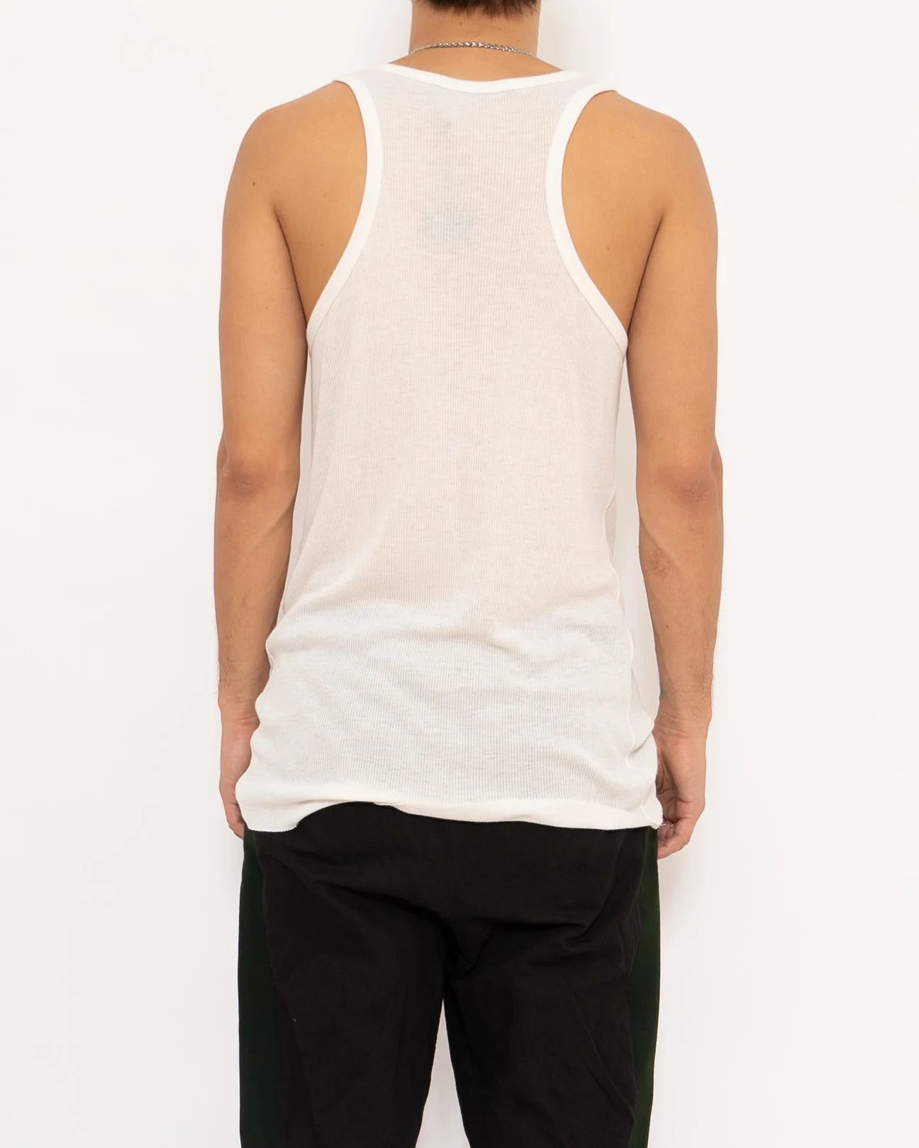 Haider Ackermann SS20 Ivory White Ribbed Tanktop Size US XL / EU 56 / 4 - 4 Thumbnail