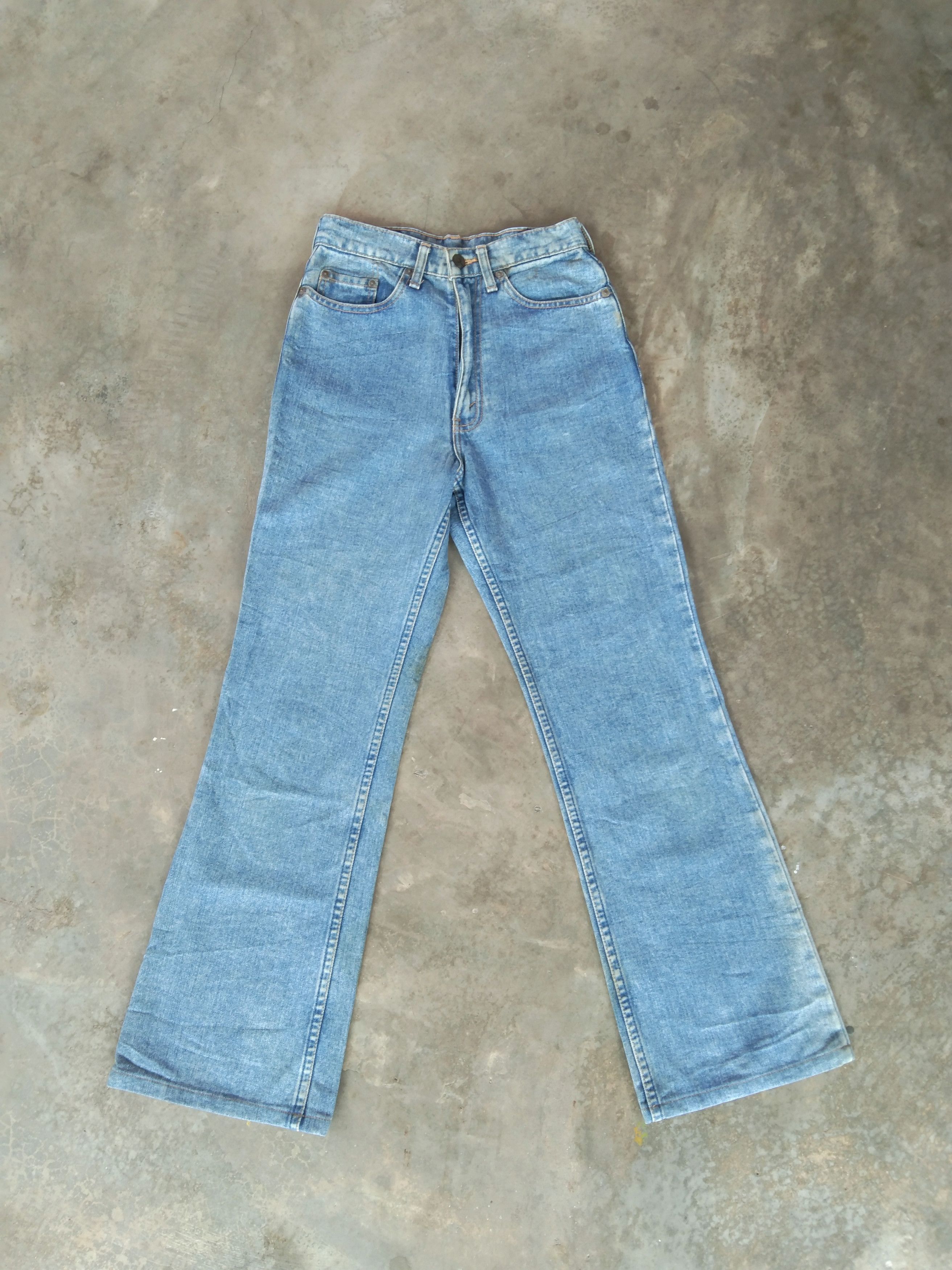 image of 90's Vintage Levi's Jeans 517 Sun Faded Flared Wide Leg 26X29 in Blue, Men's