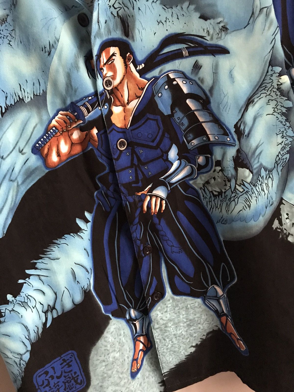 Other ANIME Fighter Dragon Slayer Hawaiian Shirt Blue Size US XL / EU 56 / 4 - 2 Thumbnail