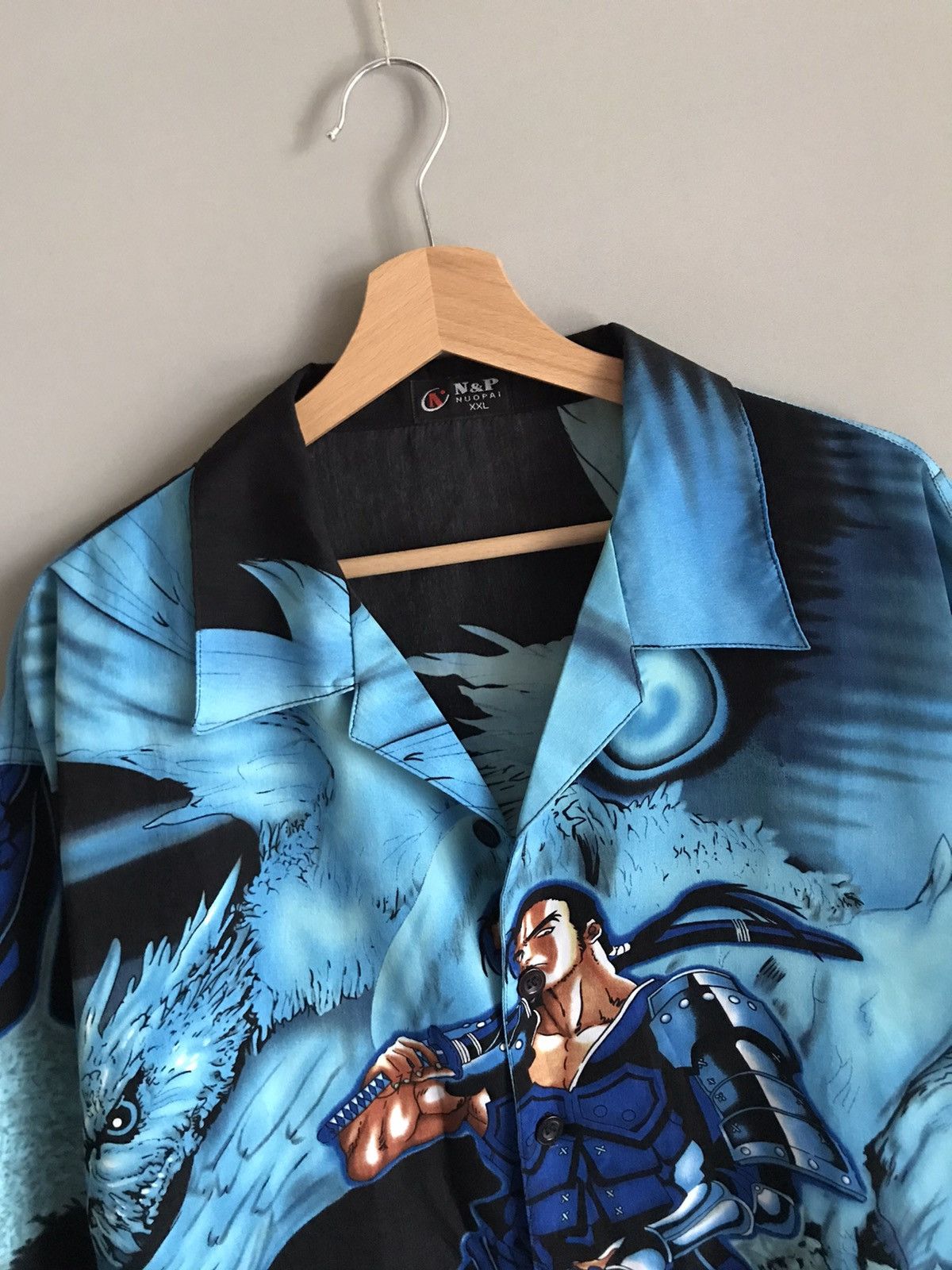 Other ANIME Fighter Dragon Slayer Hawaiian Shirt Blue Size US XL / EU 56 / 4 - 3 Thumbnail