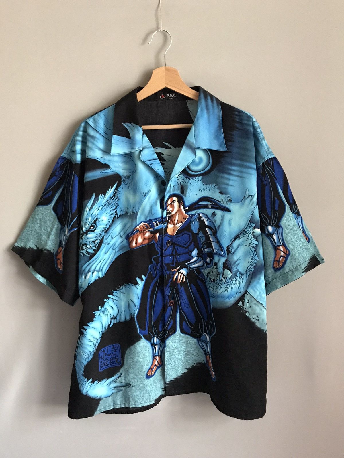 Other ANIME Fighter Dragon Slayer Hawaiian Shirt Blue Size US XL / EU 56 / 4 - 1 Thumbnail