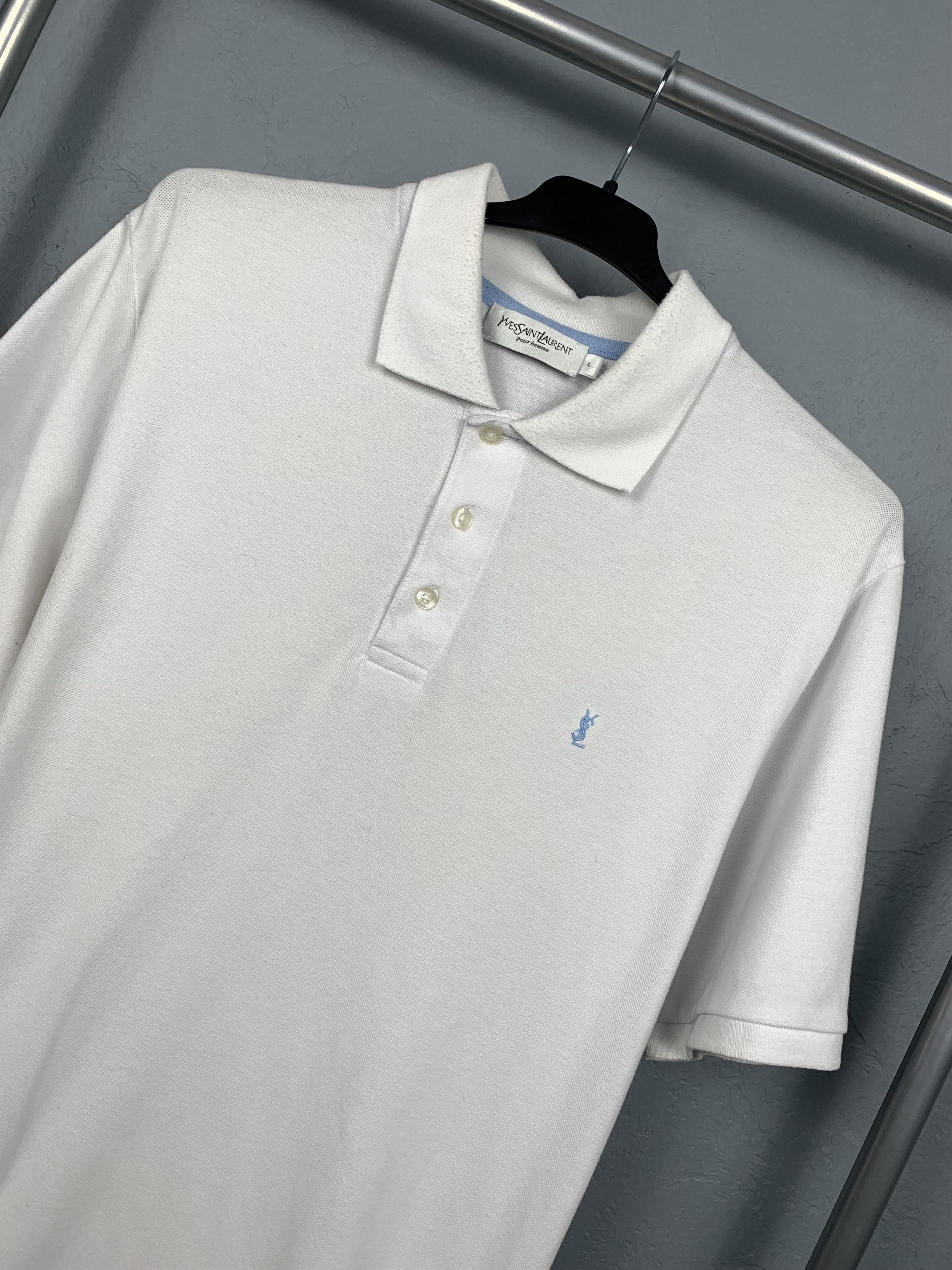 Yves Saint Laurent Yves Saint Laurent YSL Mens Polo Shirt Size US L / EU 52-54 / 3 - 2 Thumbnail