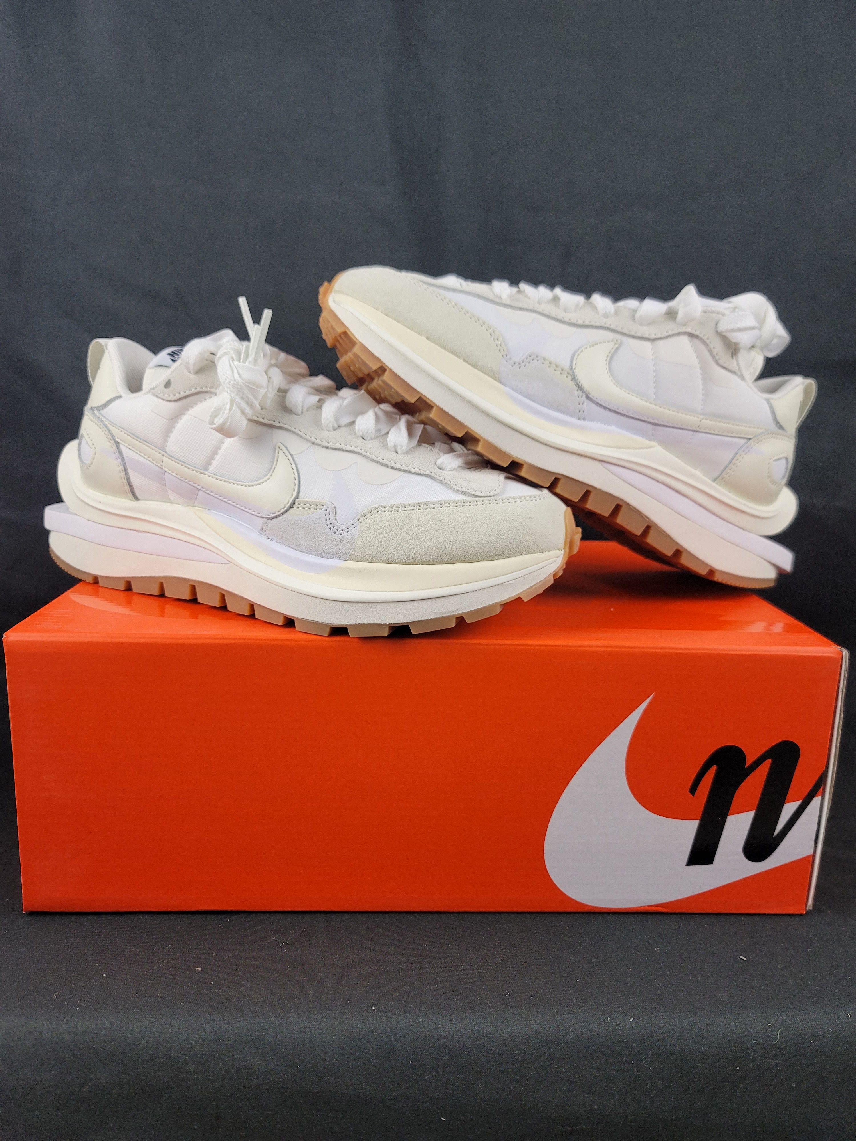 Nike × Sacai Nike x Sacai VaporWaffle White Sail Gum Men's Size 5.5 US Size US 5.5 / EU 38 - 1 Thumbnail