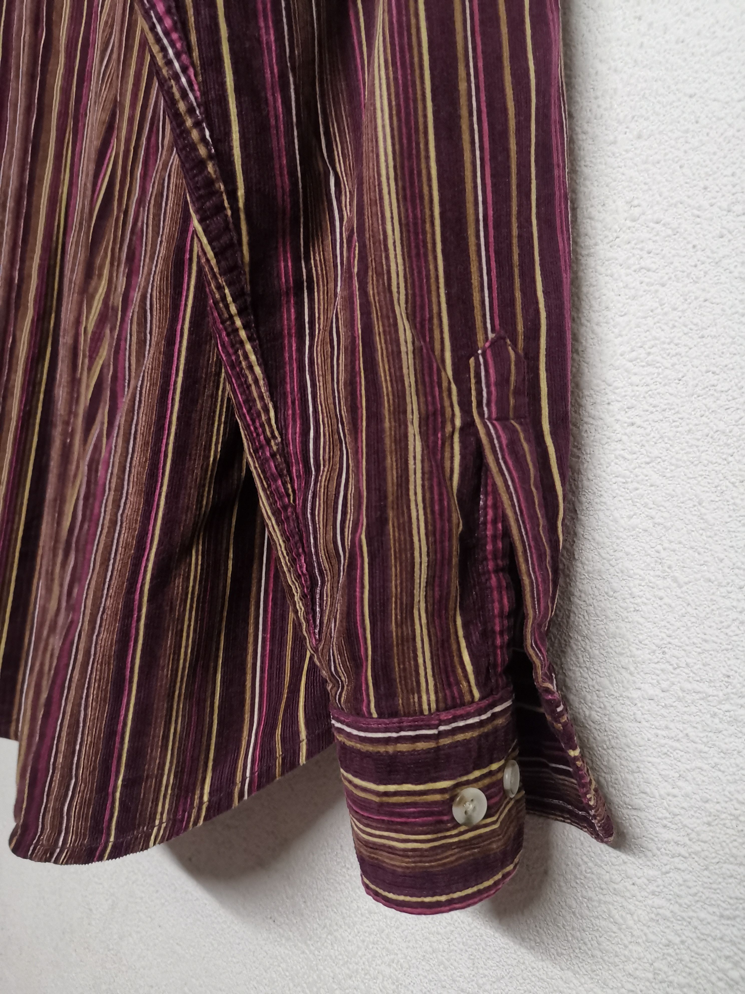 Designer Kansai Jeans Vertical Stripes Longsleeve Size US L / EU 52-54 / 3 - 8 Thumbnail