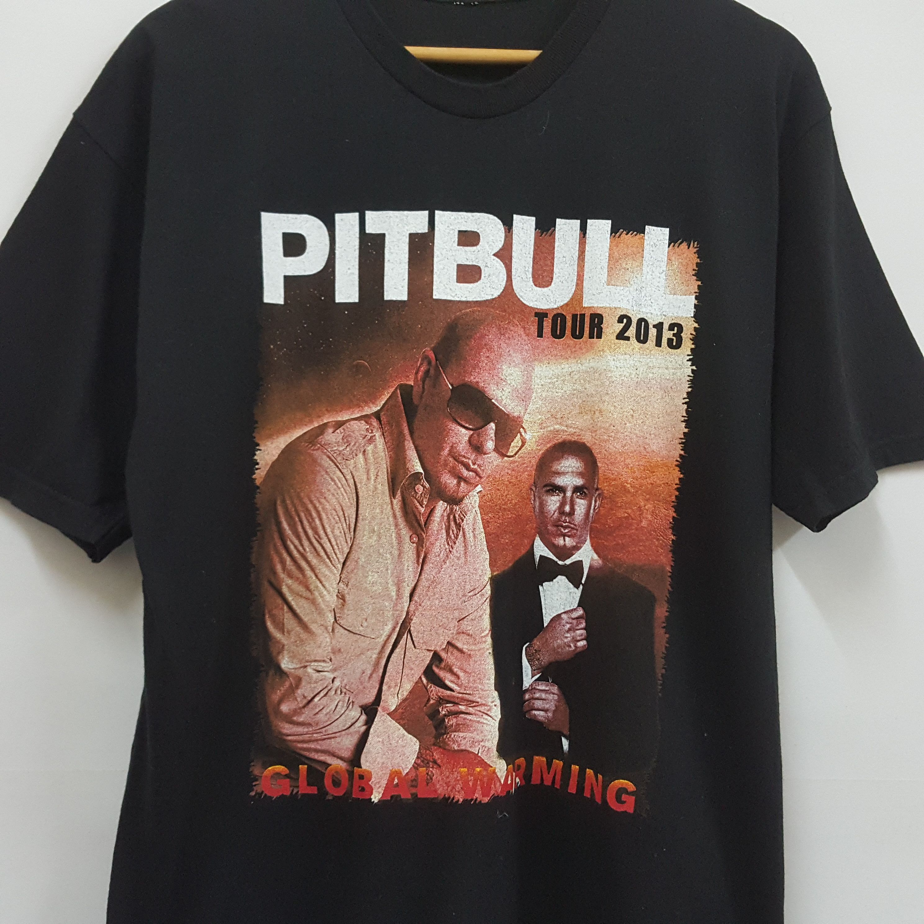 Band Tees × Rap Tees × Vintage Vintage PITBULL American Rapper hip hop tour t-shirt Size US L / EU 52-54 / 3 - 5 Thumbnail