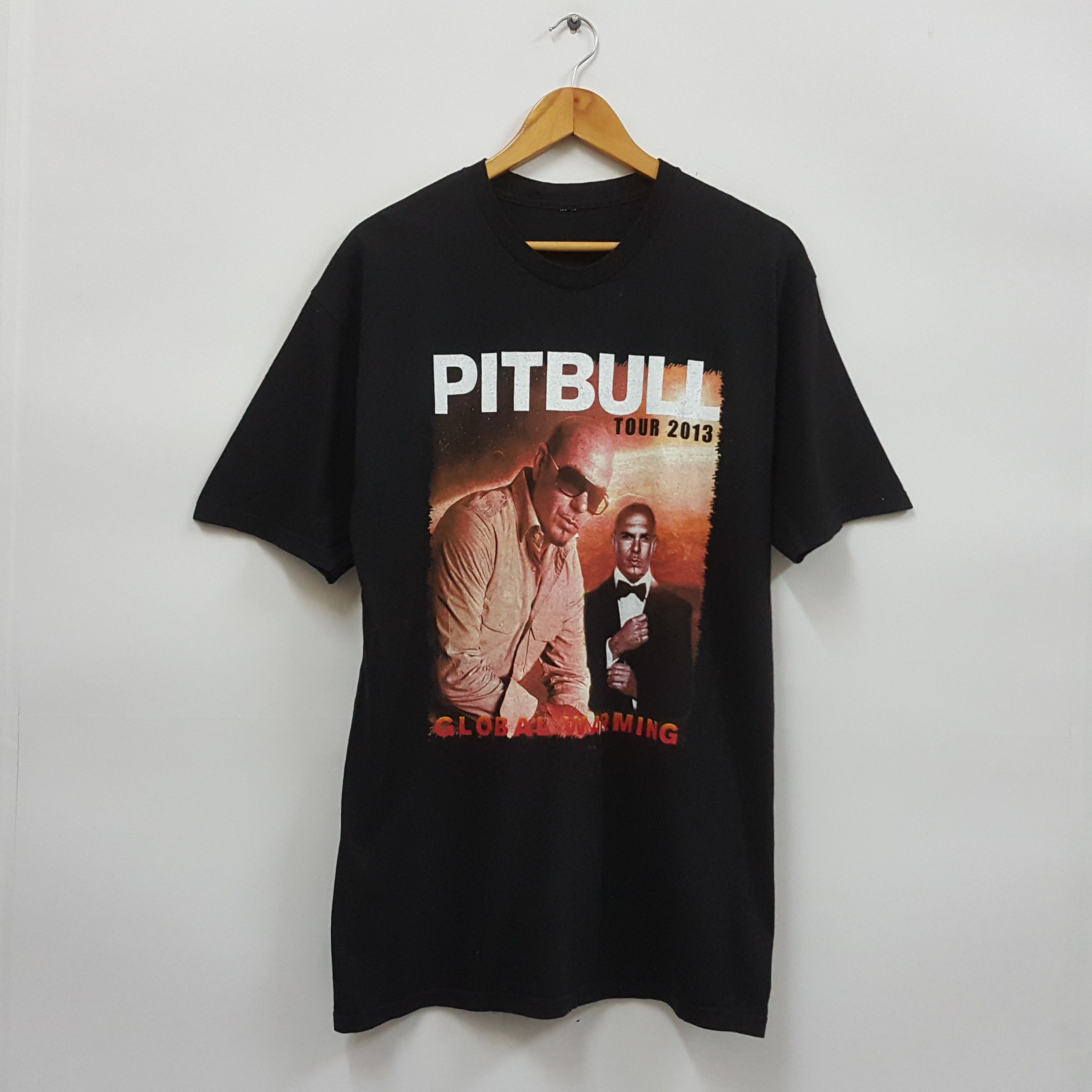 Band Tees × Rap Tees × Vintage Vintage PITBULL American Rapper hip hop tour t-shirt Size US L / EU 52-54 / 3 - 4 Thumbnail