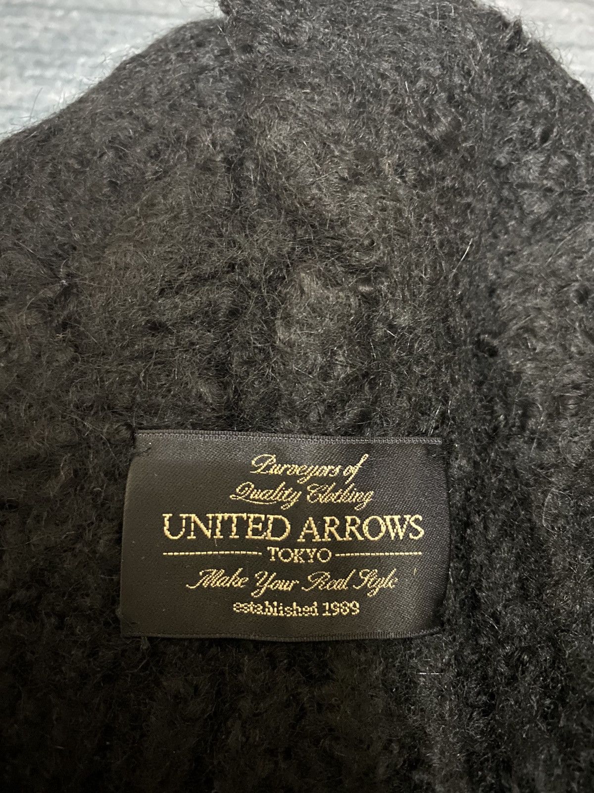 Japanese Brand × United Arrows United Arrow Black Beanie Hat Size ONE SIZE - 5 Thumbnail