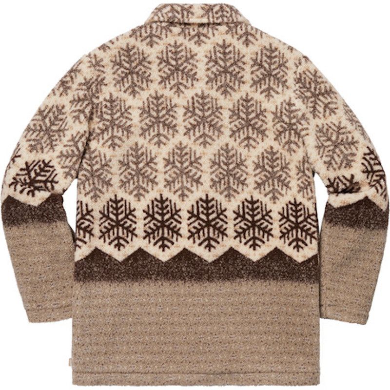Supreme Supreme Snowflake Toggle Fleece Jacket logo patch christmas Size US L / EU 52-54 / 3 - 3 Thumbnail