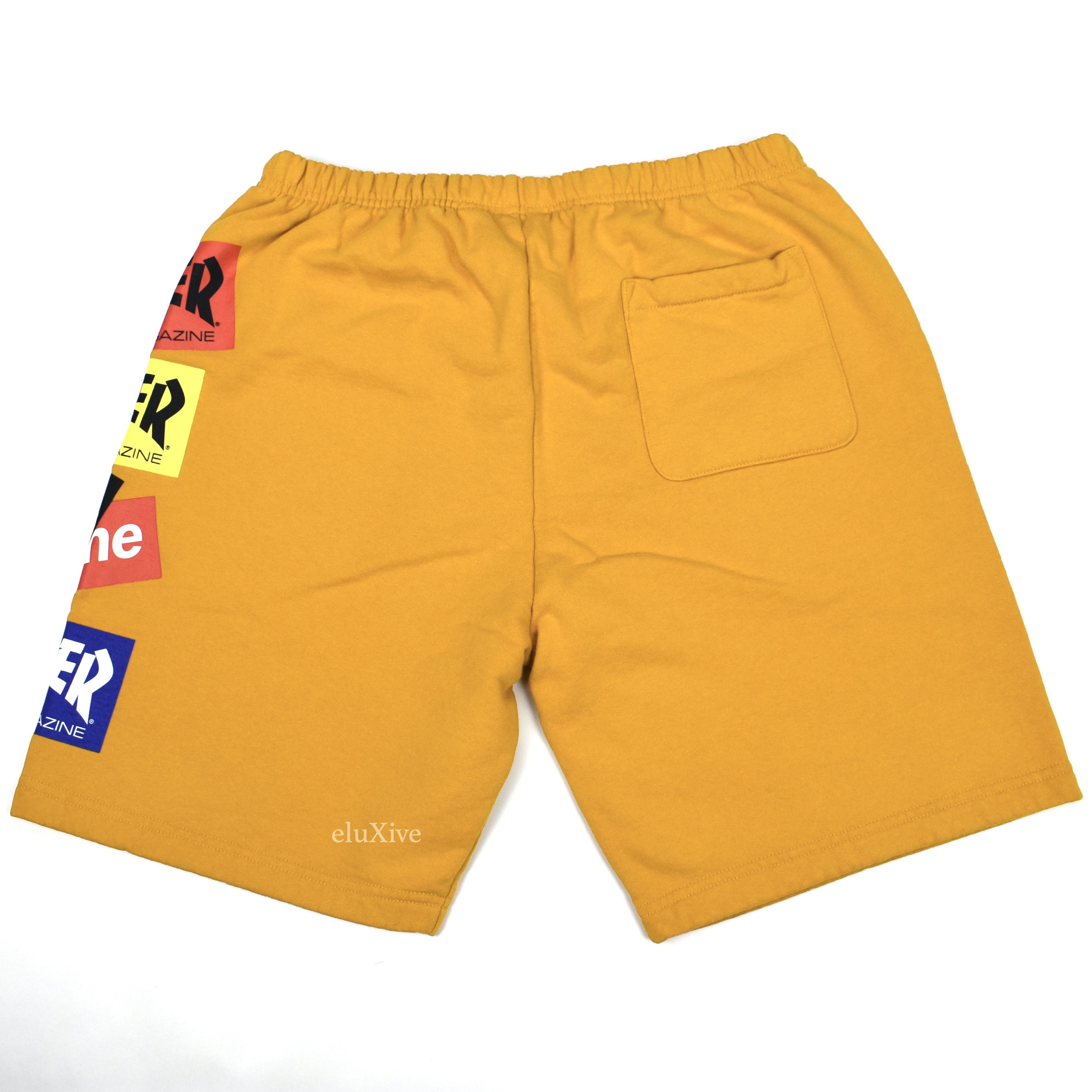 Supreme Supreme Thrasher Multi Logo Sweatshorts Gold DS FW21 | Grailed