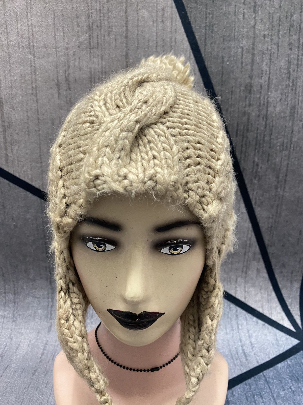 Japanese Brand Japanese Brand MILSA Knitted Trapper Beanie Hat Size ONE SIZE - 2 Thumbnail