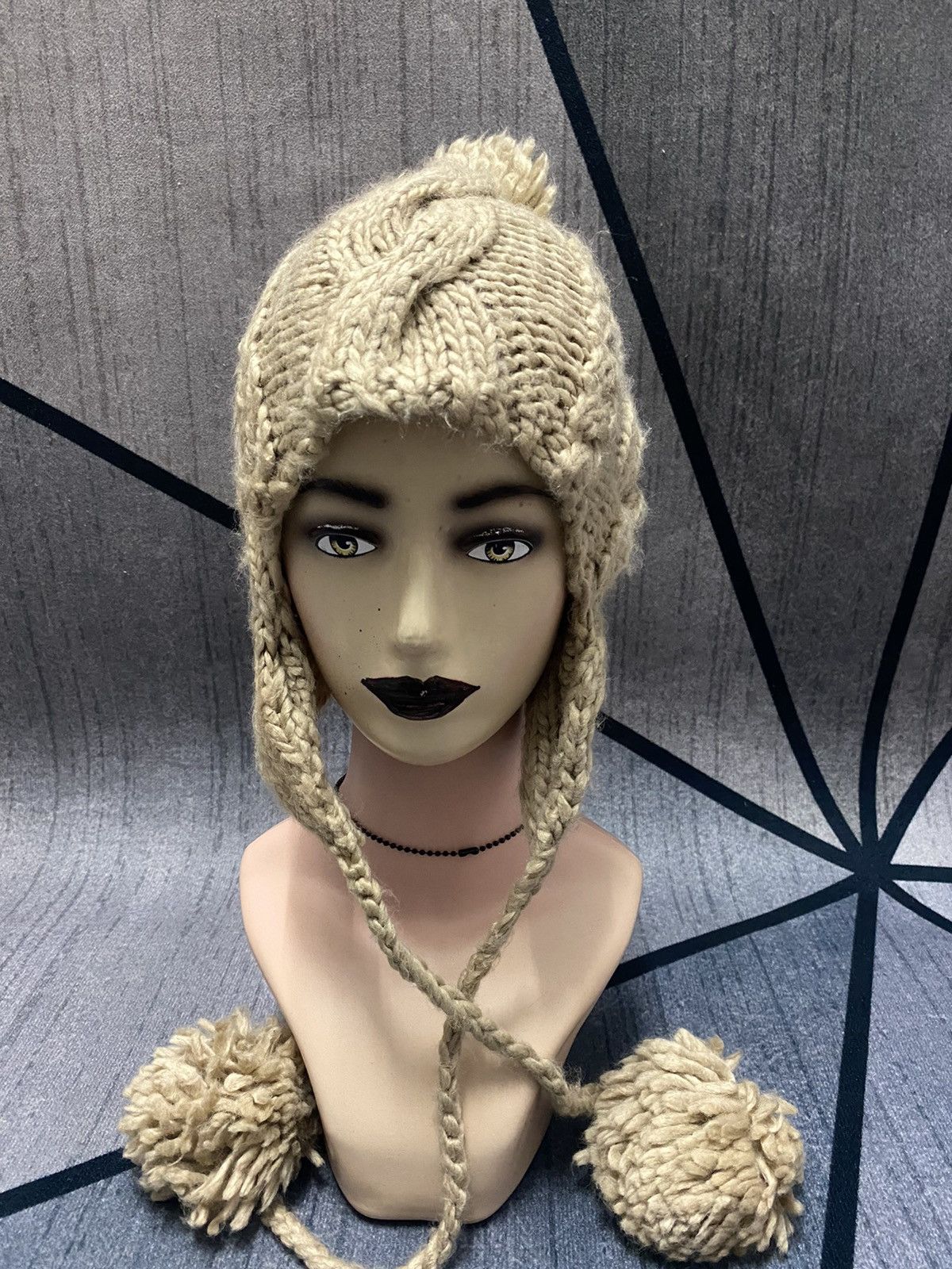 Japanese Brand Japanese Brand MILSA Knitted Trapper Beanie Hat Size ONE SIZE - 3 Thumbnail