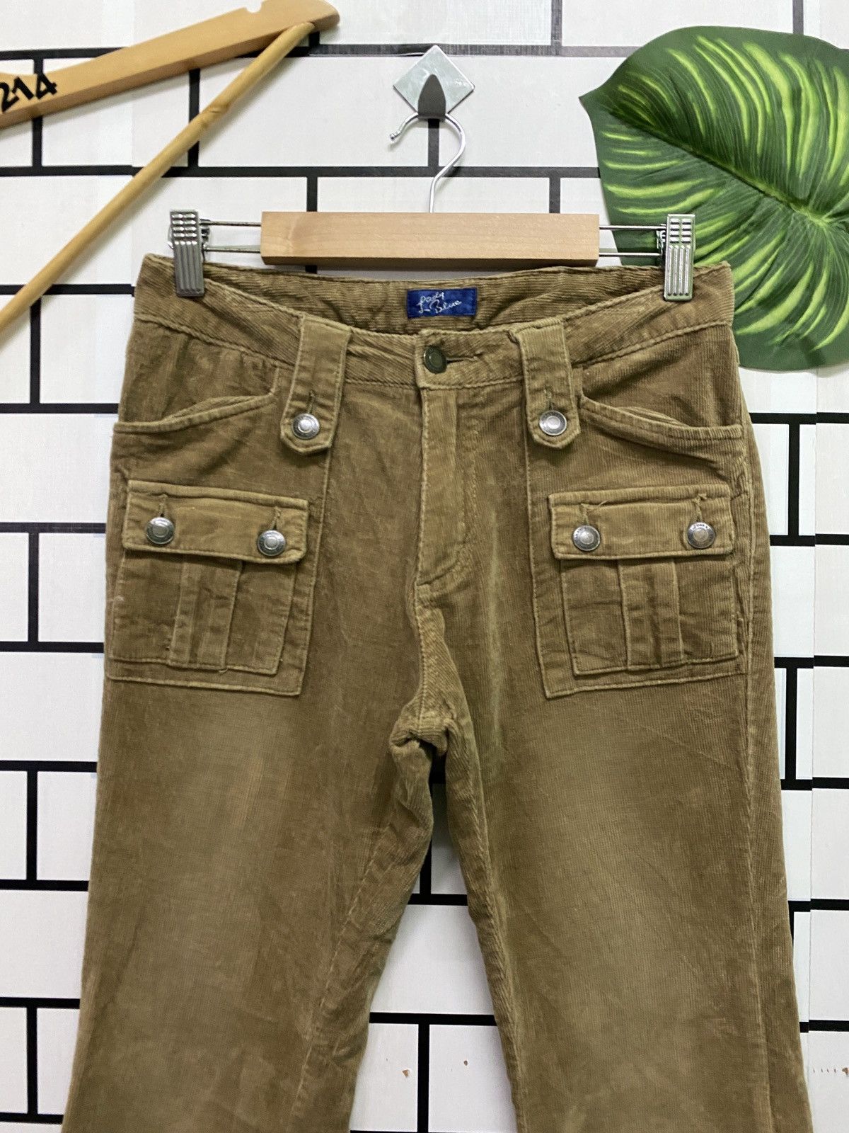 Japanese Brand Japanese Made LADY BLUE LowWaist Corduroy Bootcut Bush Pant Size US 26 / EU 42 - 3 Thumbnail