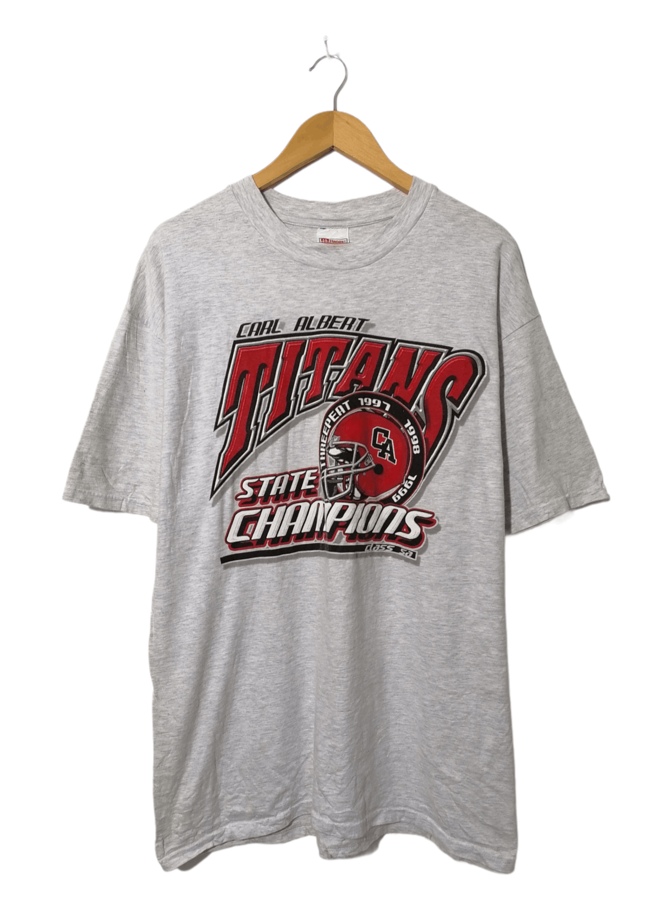 Hanes × NFL × Vintage Vintage 90s Carl Albert Titans State Champions Tee Size US XL / EU 56 / 4 - 1 Thumbnail