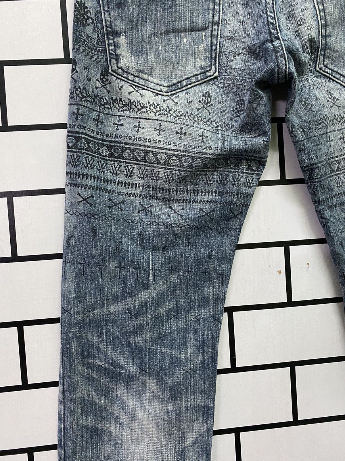 Japanese Brand Motive Design PSGB Tribal Designer Jeans Size US 32 / EU 48 - 15 Thumbnail