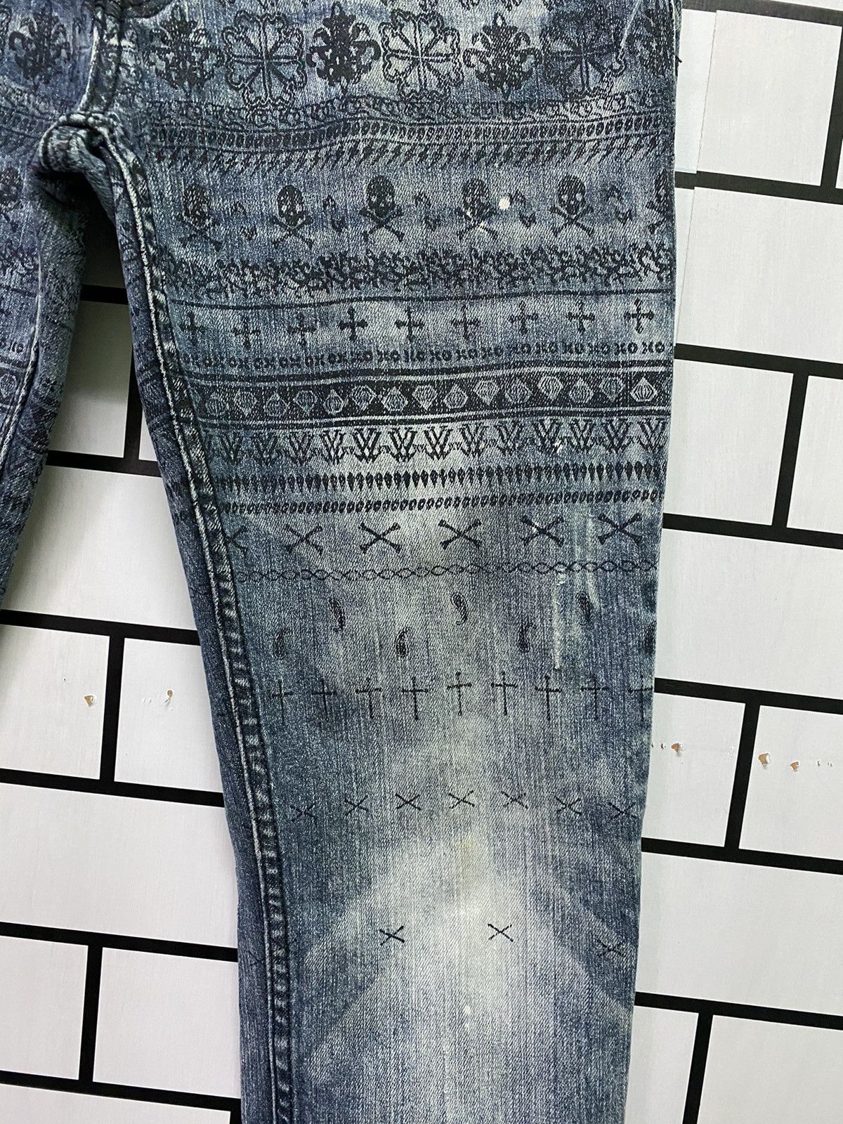 Japanese Brand Motive Design PSGB Tribal Designer Jeans Size US 32 / EU 48 - 8 Thumbnail