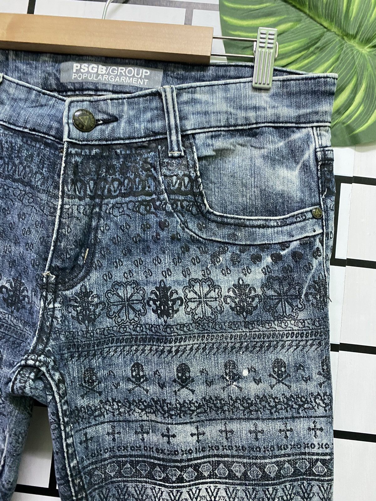 Japanese Brand Motive Design PSGB Tribal Designer Jeans Size US 32 / EU 48 - 9 Thumbnail