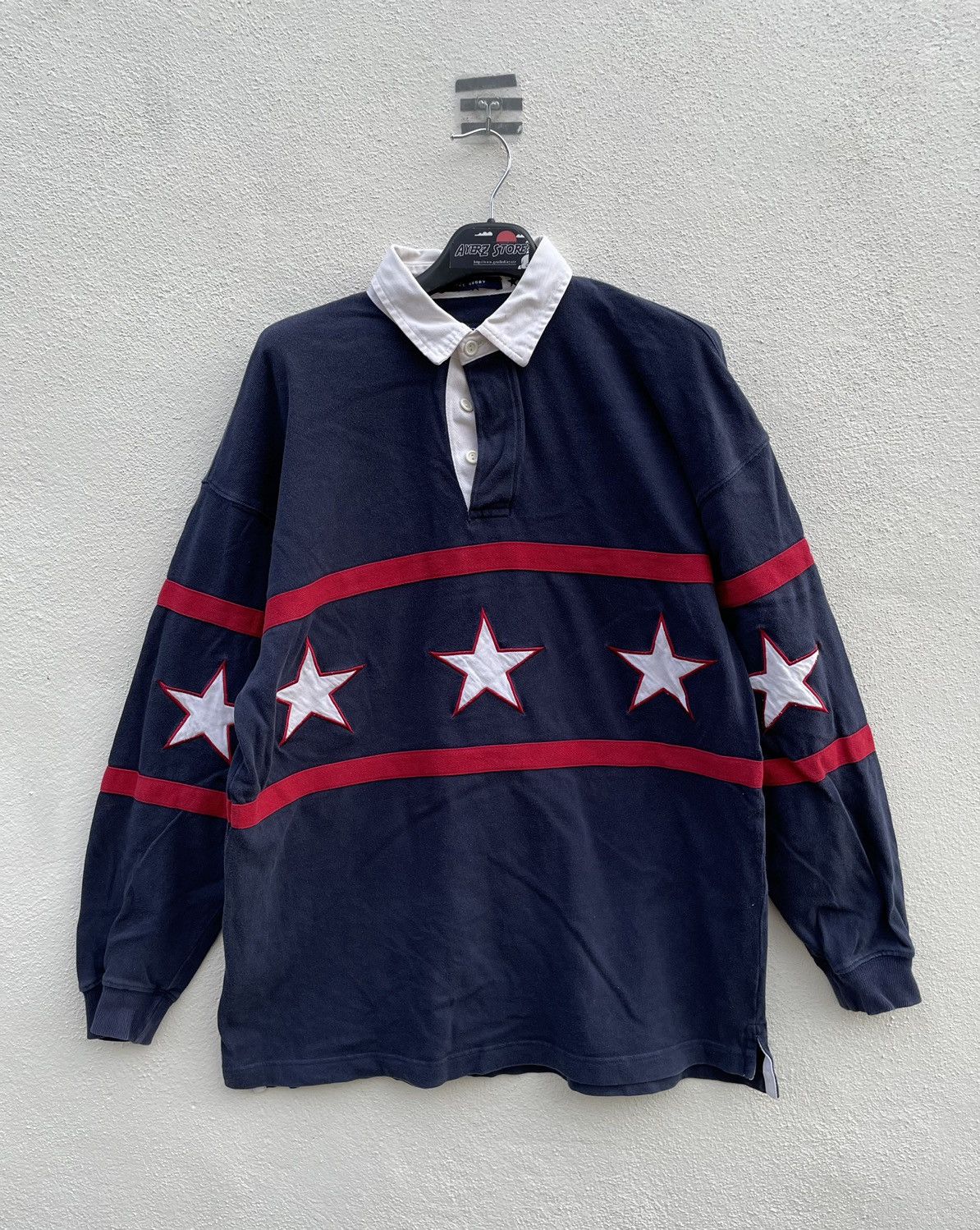 Britches × Vintage Vintage 90’s Britches Distressed Rugby Long Sleeve ...