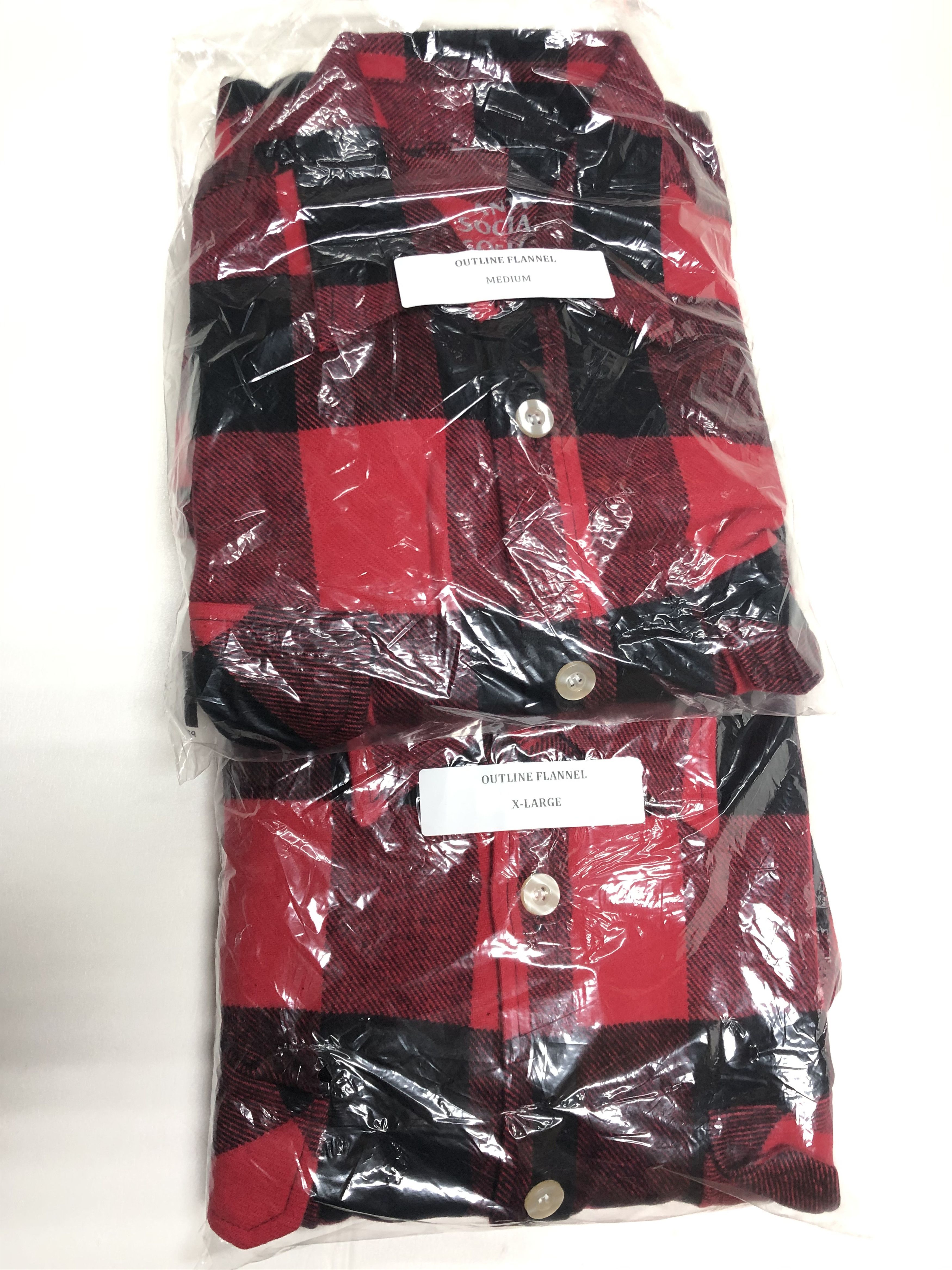 Anti Social Social Club DS White Outlined ASSC Trip Red Flannel BAPE KITH kaws Vlone Size US L / EU 52-54 / 3 - 5 Thumbnail