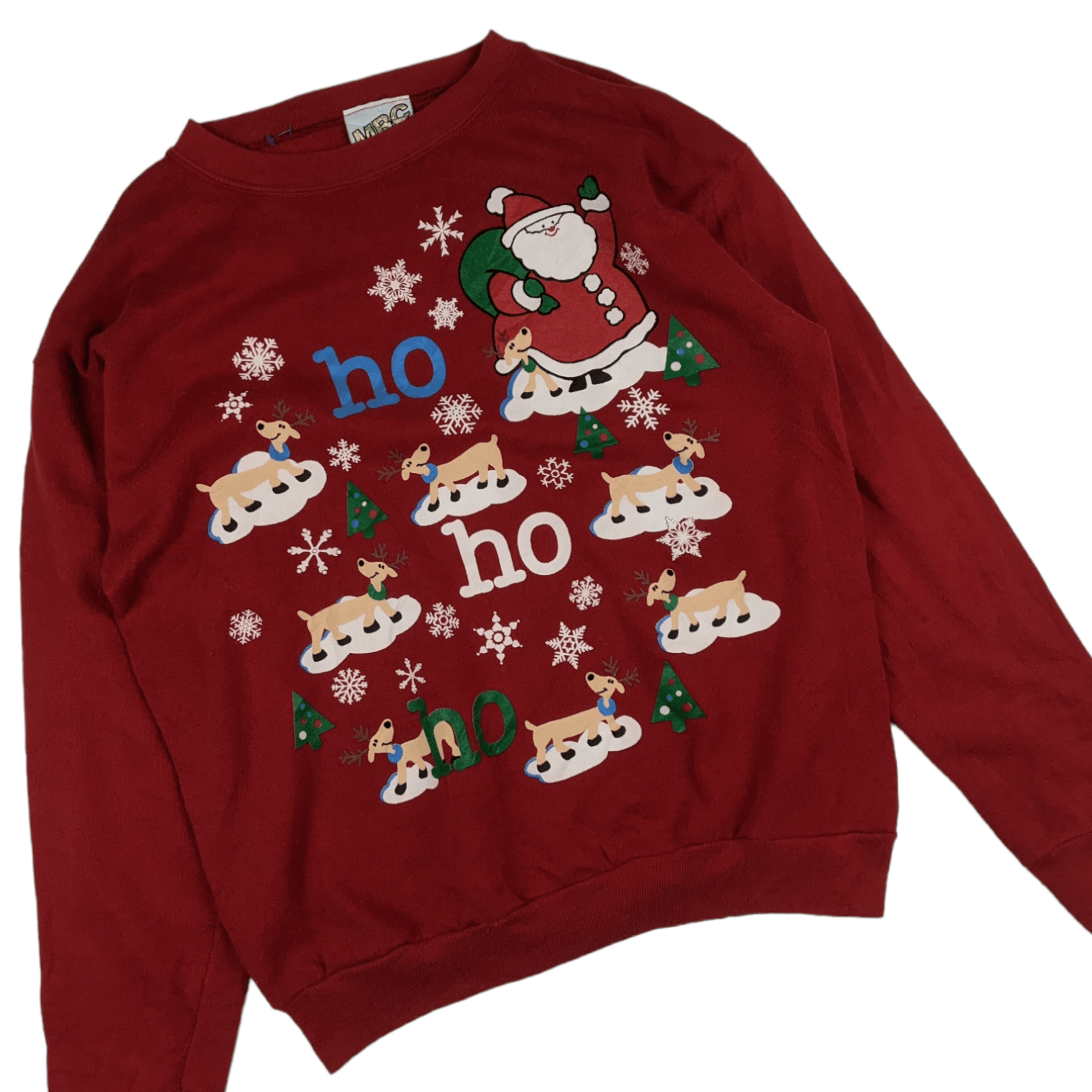 Tultex Vintage 90's MBC x Tultex Santa Claus Christmas Sweatshirt Size US L / EU 52-54 / 3 - 3 Thumbnail