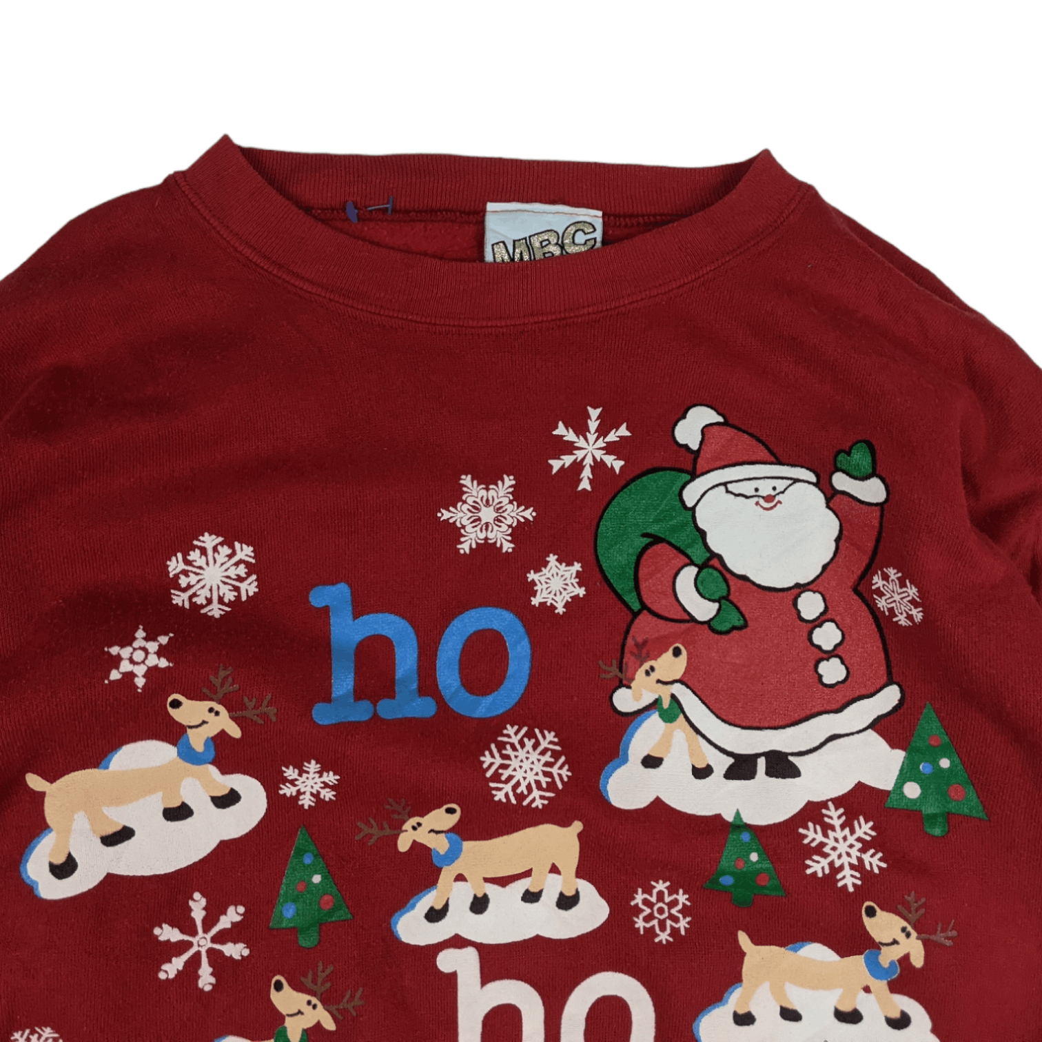 Tultex Vintage 90's MBC x Tultex Santa Claus Christmas Sweatshirt Size US L / EU 52-54 / 3 - 4 Thumbnail
