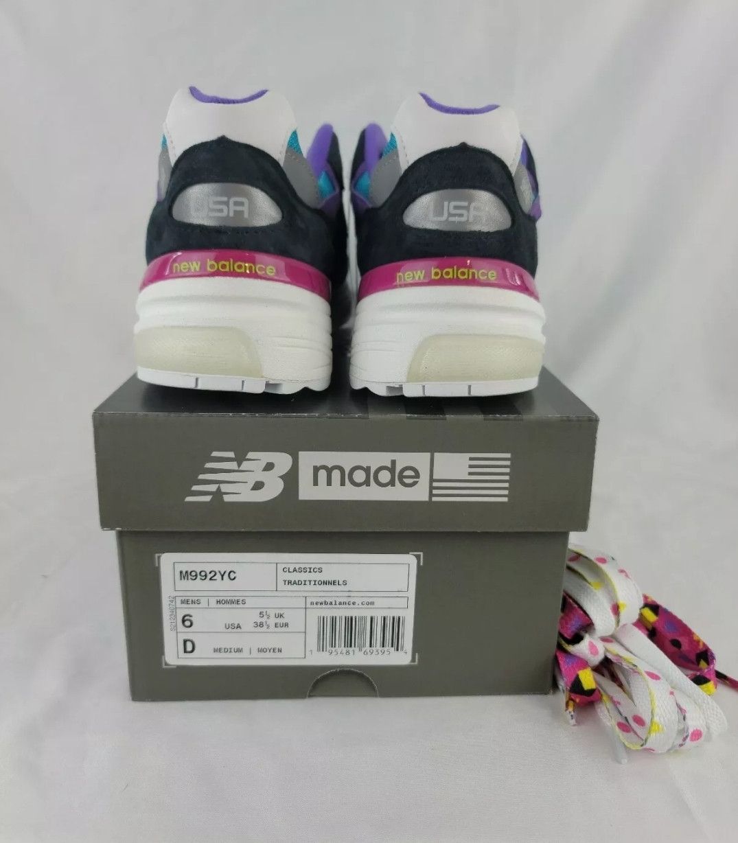 New Balance YCMC x NEW BALANCE SMU 992 NAVY CYAN PURPLE CONFIRMED ORDER Size US 6 / EU 39 - 9 Thumbnail