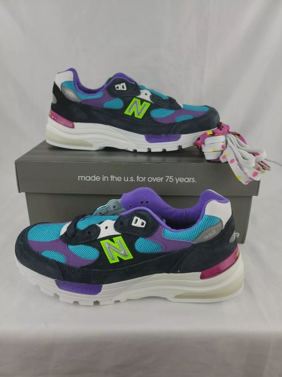 New Balance YCMC x NEW BALANCE SMU 992 NAVY CYAN PURPLE CONFIRMED ORDER Size US 6 / EU 39 - 2 Thumbnail