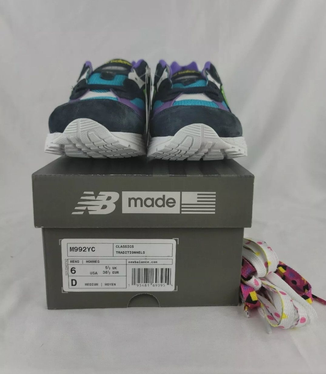New Balance YCMC x NEW BALANCE SMU 992 NAVY CYAN PURPLE CONFIRMED ORDER Size US 6 / EU 39 - 8 Thumbnail
