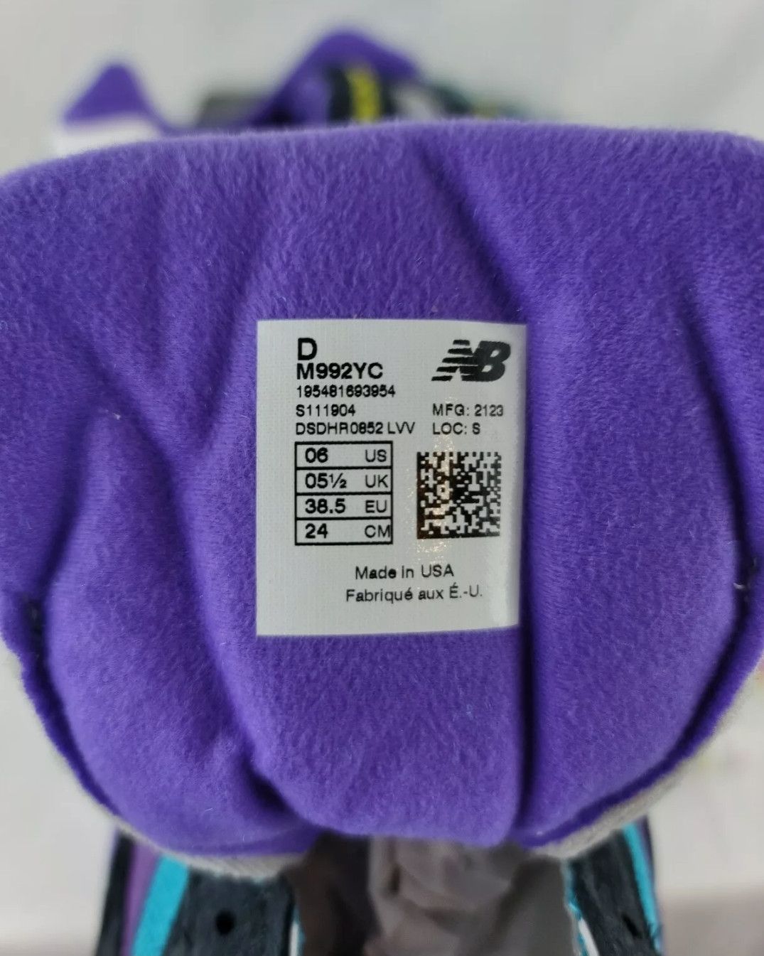 New Balance YCMC x NEW BALANCE SMU 992 NAVY CYAN PURPLE CONFIRMED ORDER Size US 6 / EU 39 - 10 Thumbnail