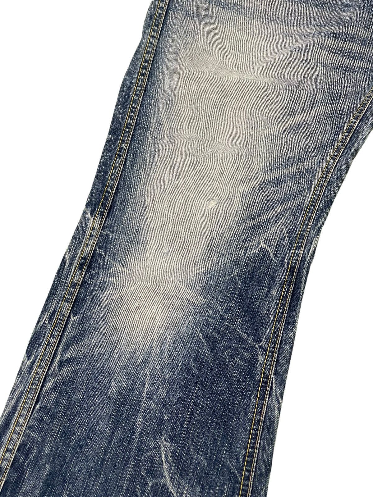 Japanese Brand Flare Jeans Blue Way Japan Acid Wash Low Rise Boot Cut 4🟦5 Size US 34 / EU 50 - 6 Thumbnail