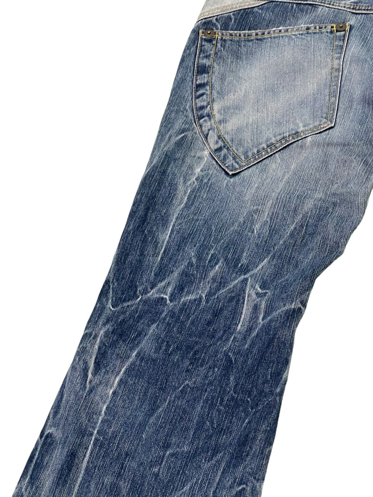Japanese Brand Flare Jeans Blue Way Japan Acid Wash Low Rise Boot Cut 4🟦5 Size US 34 / EU 50 - 17 Thumbnail