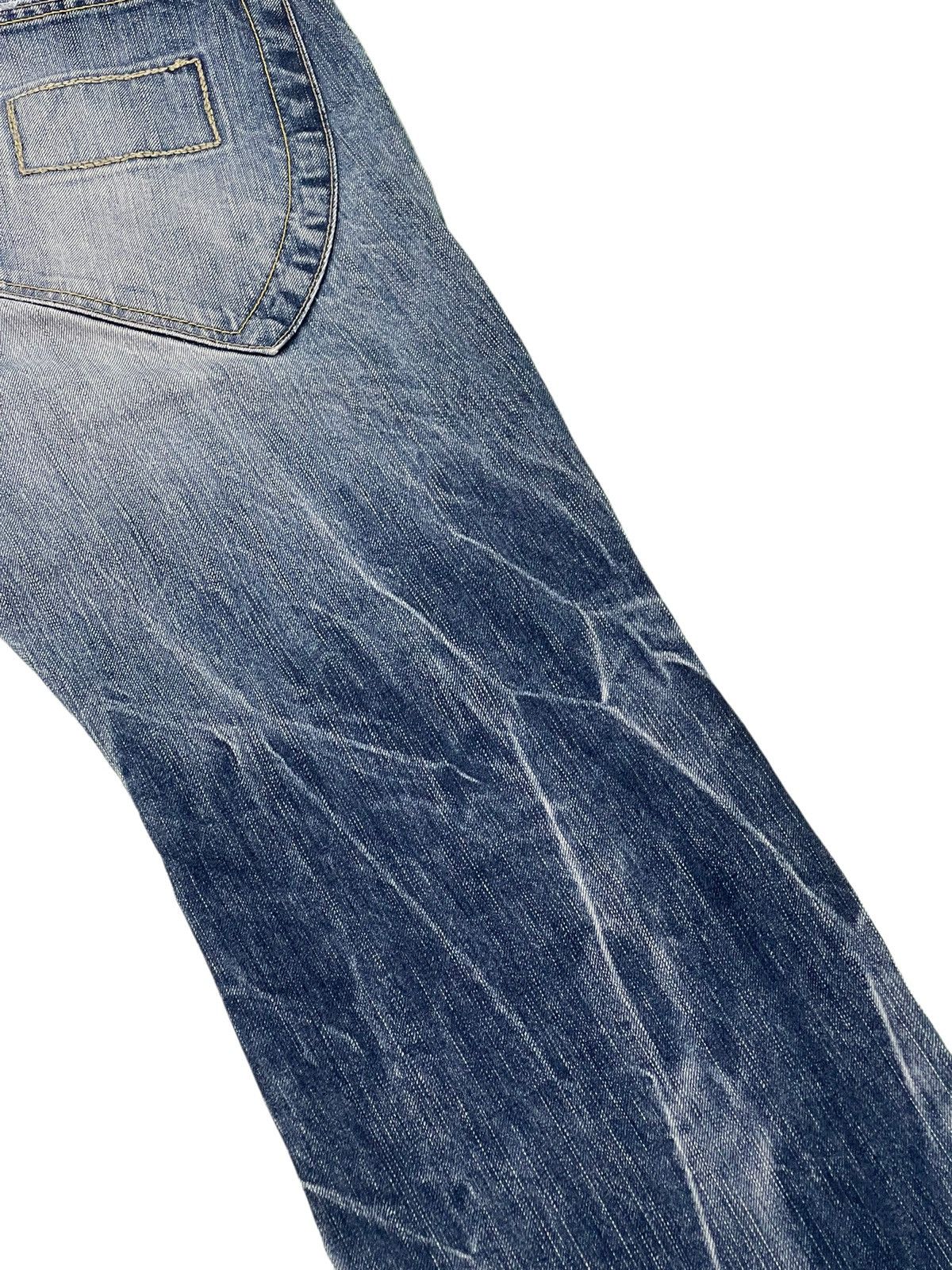 Japanese Brand Flare Jeans Blue Way Japan Acid Wash Low Rise Boot Cut 4🟦5 Size US 34 / EU 50 - 18 Thumbnail