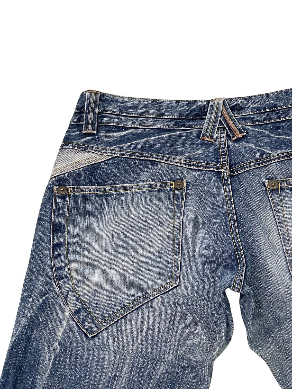 Japanese Brand Flare Jeans Blue Way Japan Acid Wash Low Rise Boot Cut 4🟦5 Size US 34 / EU 50 - 19 Thumbnail