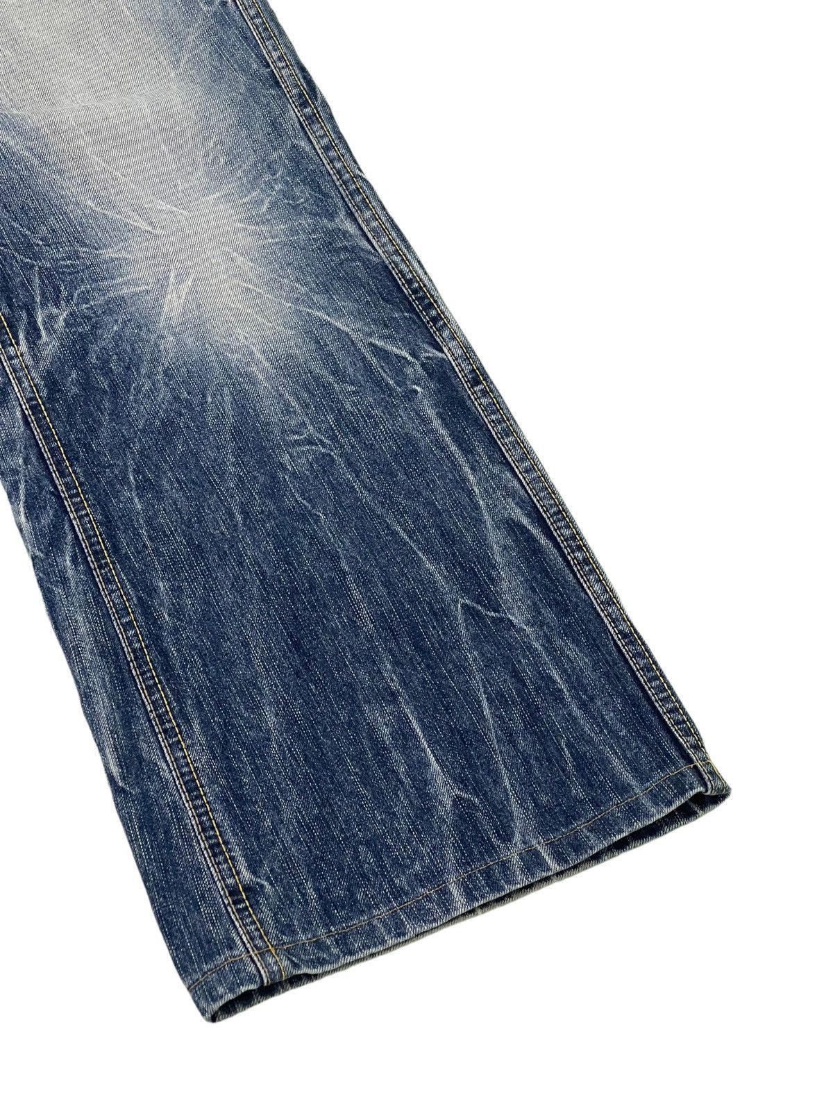 Japanese Brand Flare Jeans Blue Way Japan Acid Wash Low Rise Boot Cut 4🟦5 Size US 34 / EU 50 - 4 Thumbnail