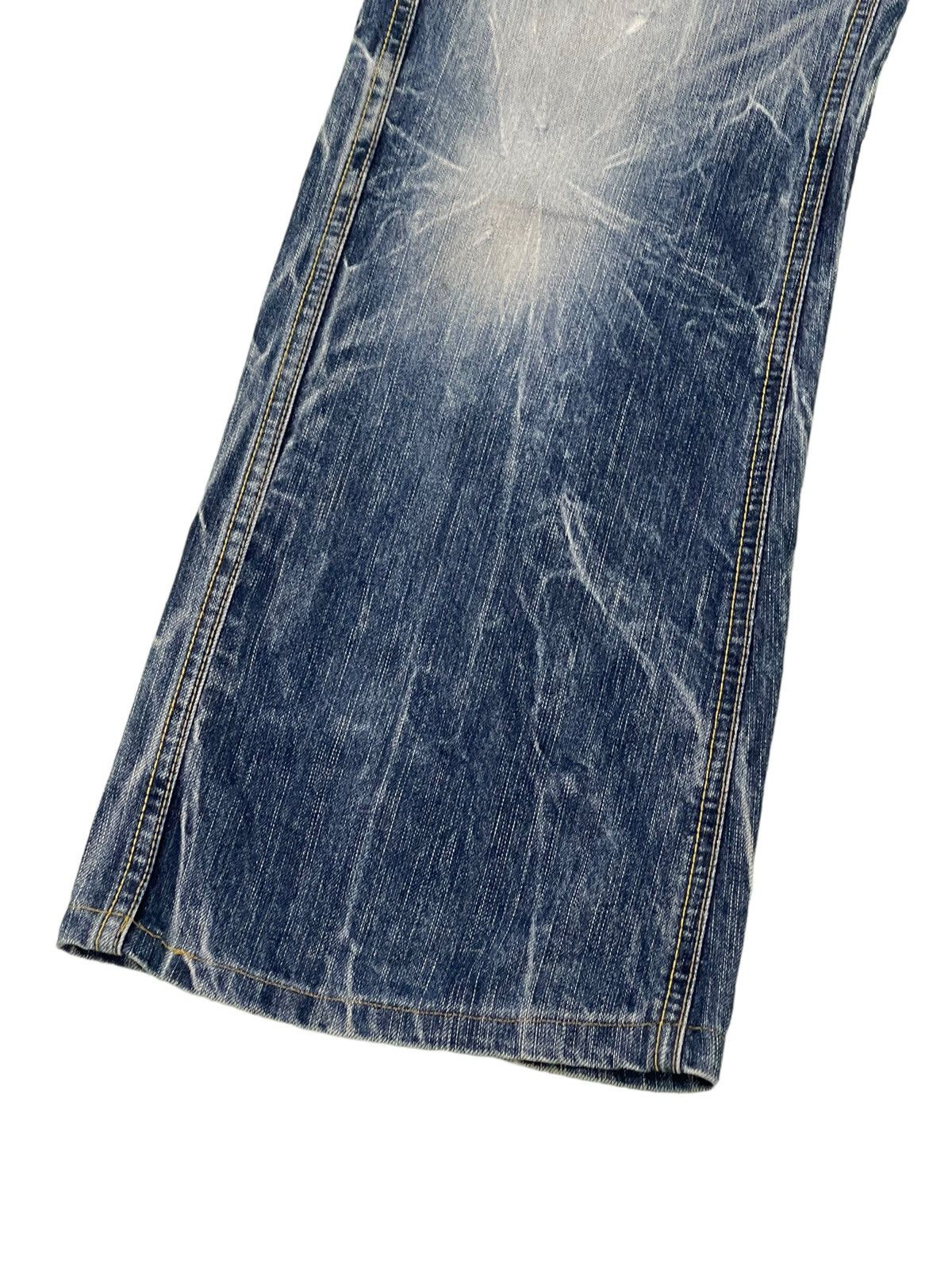 Japanese Brand Flare Jeans Blue Way Japan Acid Wash Low Rise Boot Cut 4🟦5 Size US 34 / EU 50 - 5 Thumbnail