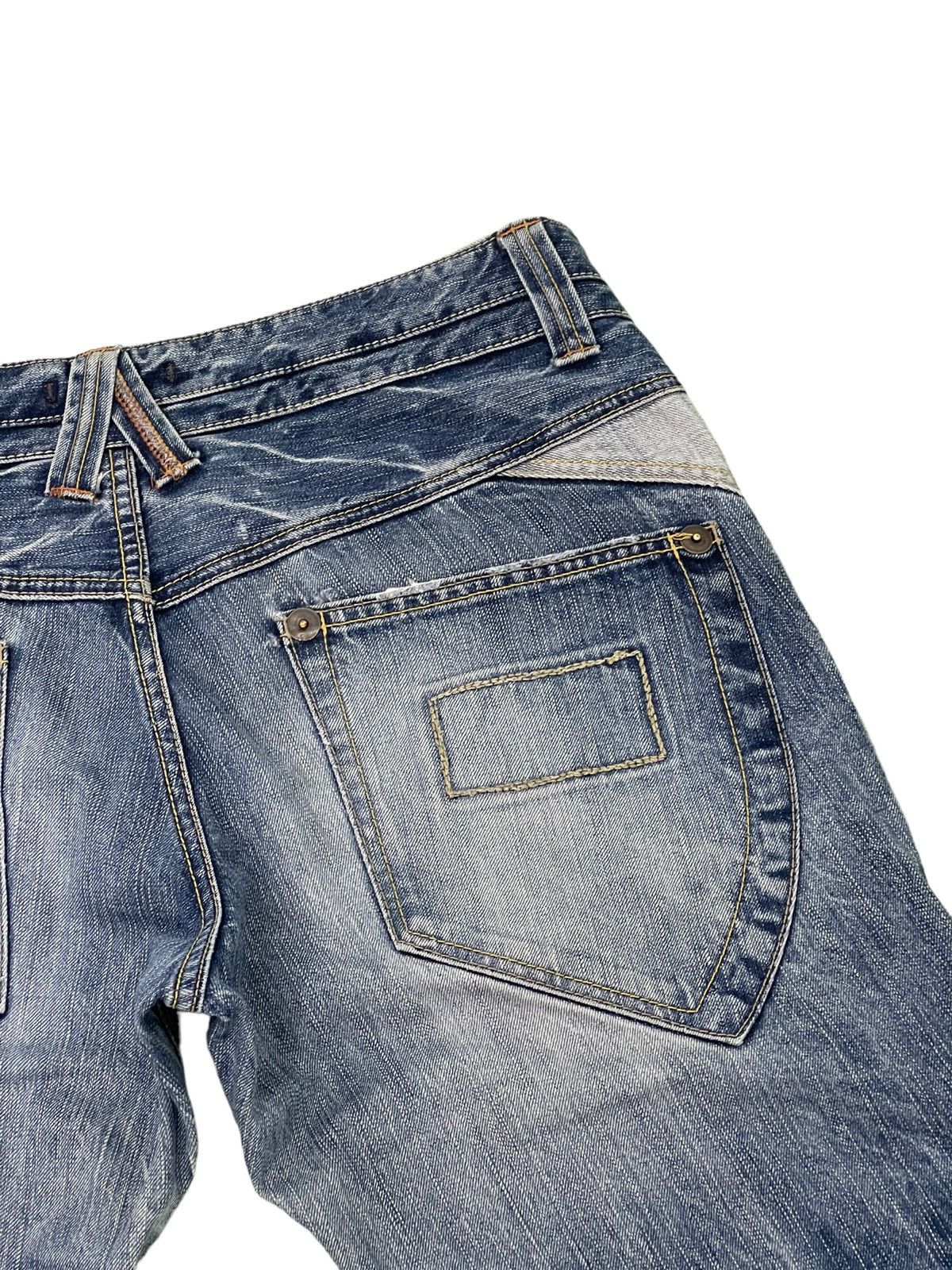 Japanese Brand Flare Jeans Blue Way Japan Acid Wash Low Rise Boot Cut 4🟦5 Size US 34 / EU 50 - 20 Thumbnail