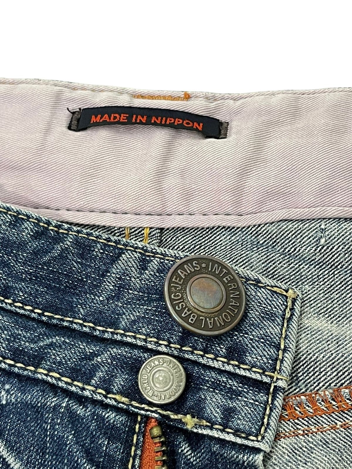 Japanese Brand Flare Jeans Blue Way Japan Acid Wash Low Rise Boot Cut 4🟦5 Size US 34 / EU 50 - 11 Thumbnail