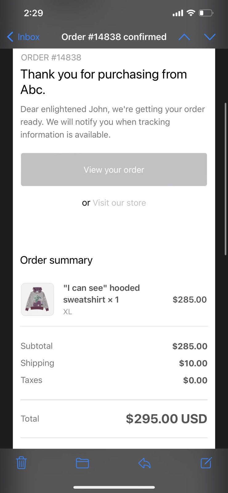Advisory Board Crystals "I can see" hooded sweatshirt Size US XL / EU 56 / 4 - 8 Thumbnail