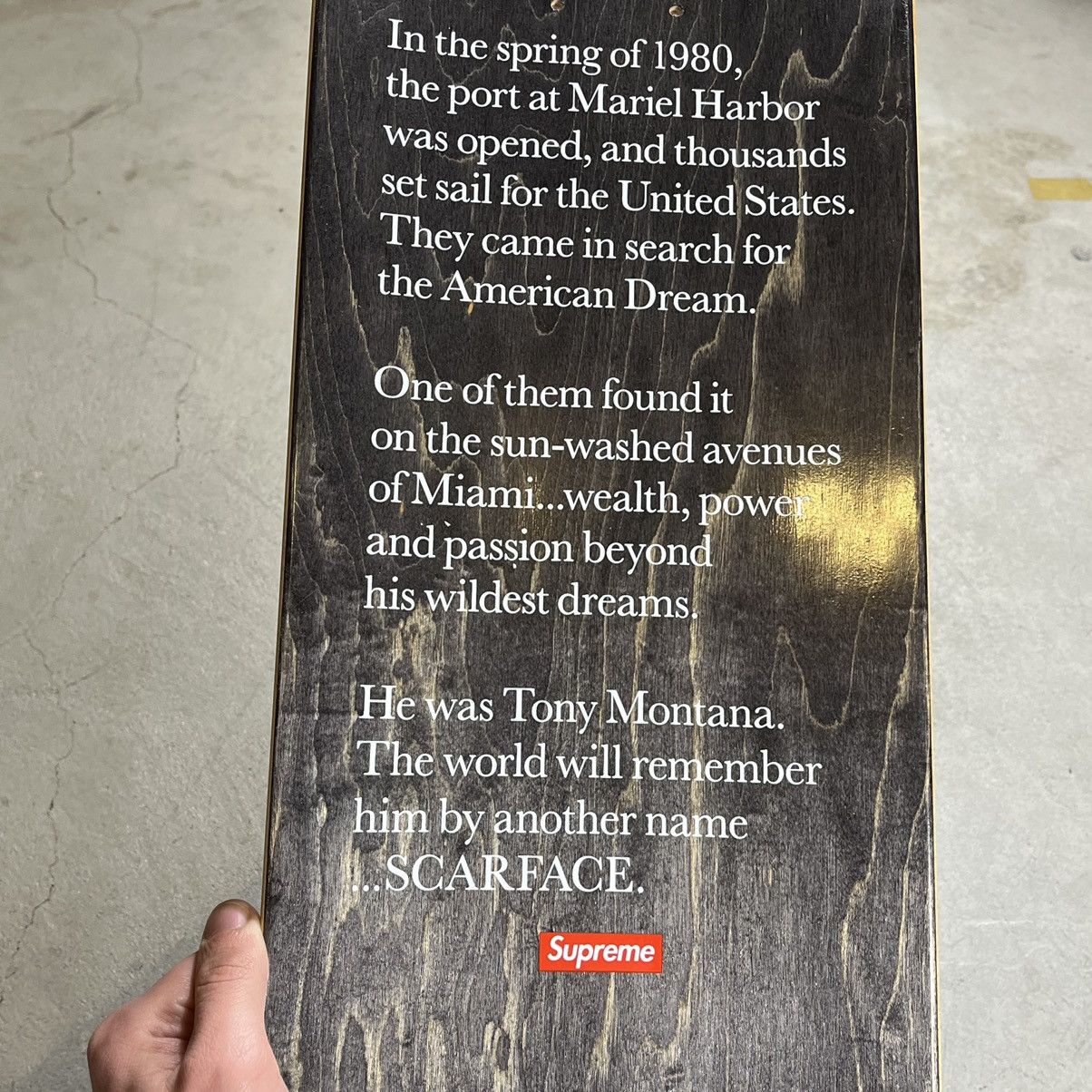 Supreme Supreme Scarface Split Logo Skateboard Deck 2017 Size ONE SIZE - 4 Thumbnail