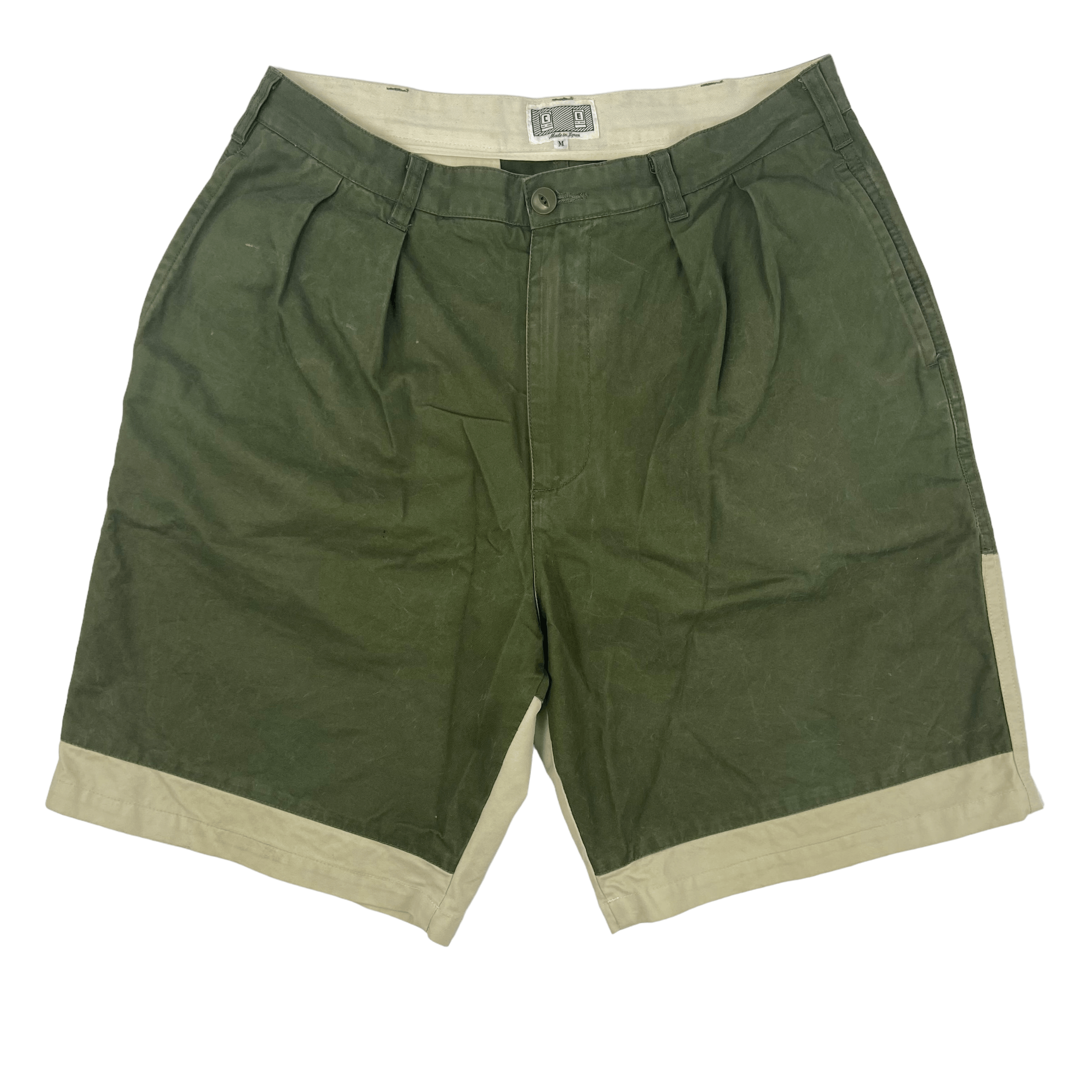 image of Cav Empt Split Color Chino Shorts in Olive, Men's (Size 30)