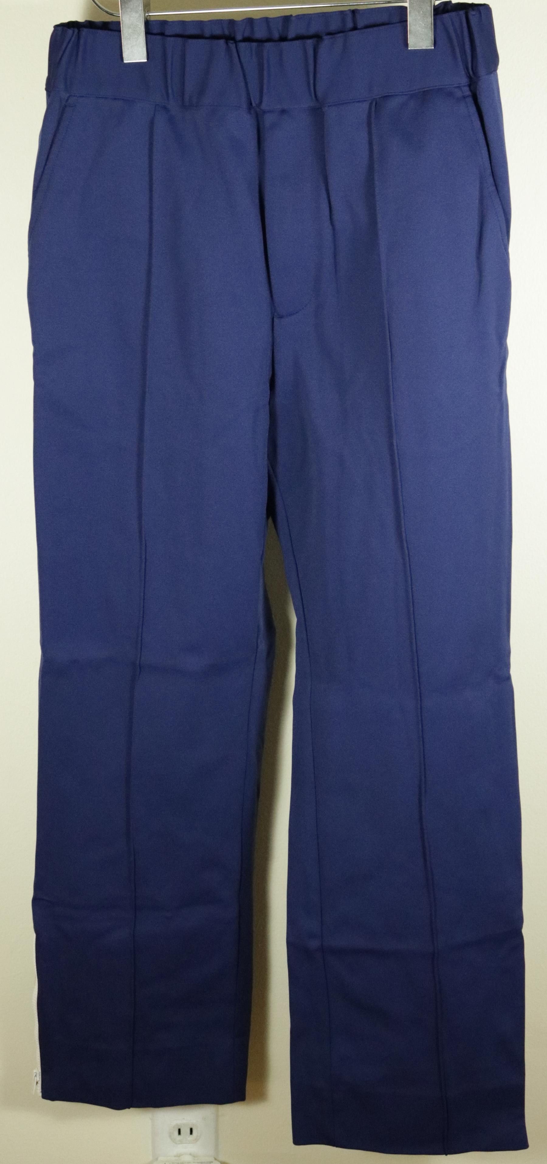 image of Marni Wide Leg Stripe Navy Track Pants Size 46 / Small in Blue, Men's