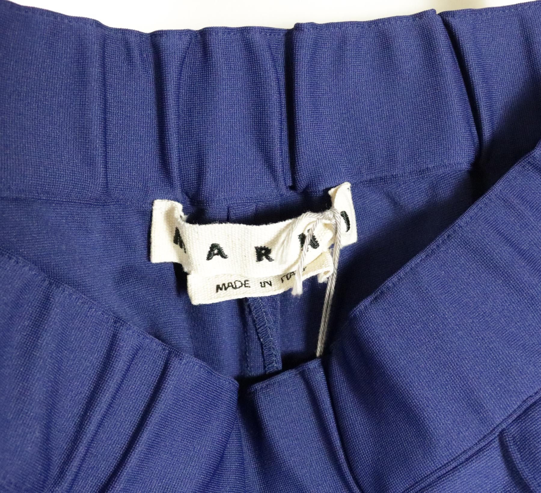 Marni Marni Wide Leg Stripe Navy Track Pants Size 46 / Small Size US 30 / EU 46 - 4 Thumbnail