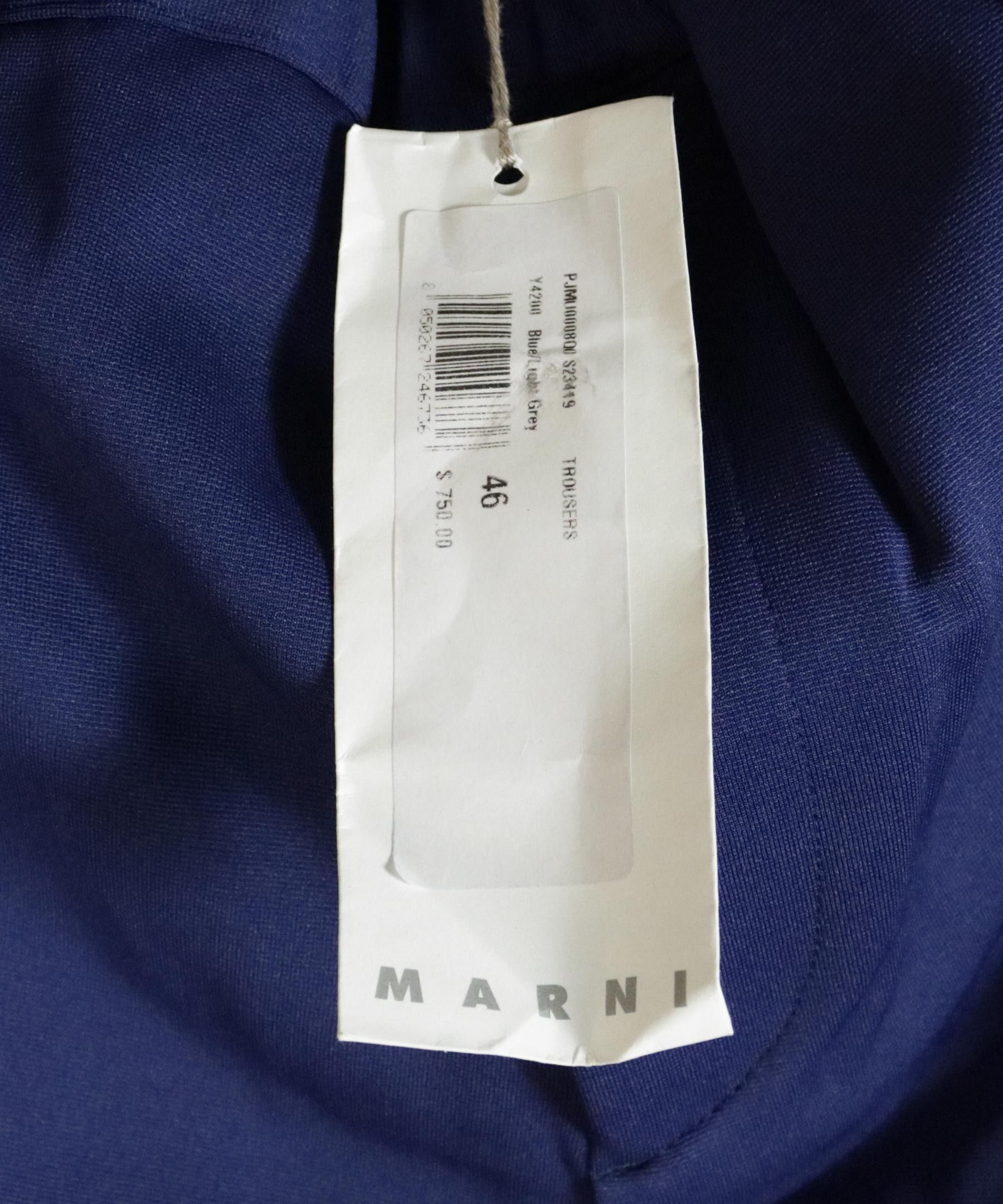 Marni Marni Wide Leg Stripe Navy Track Pants Size 46 / Small Size US 30 / EU 46 - 5 Thumbnail