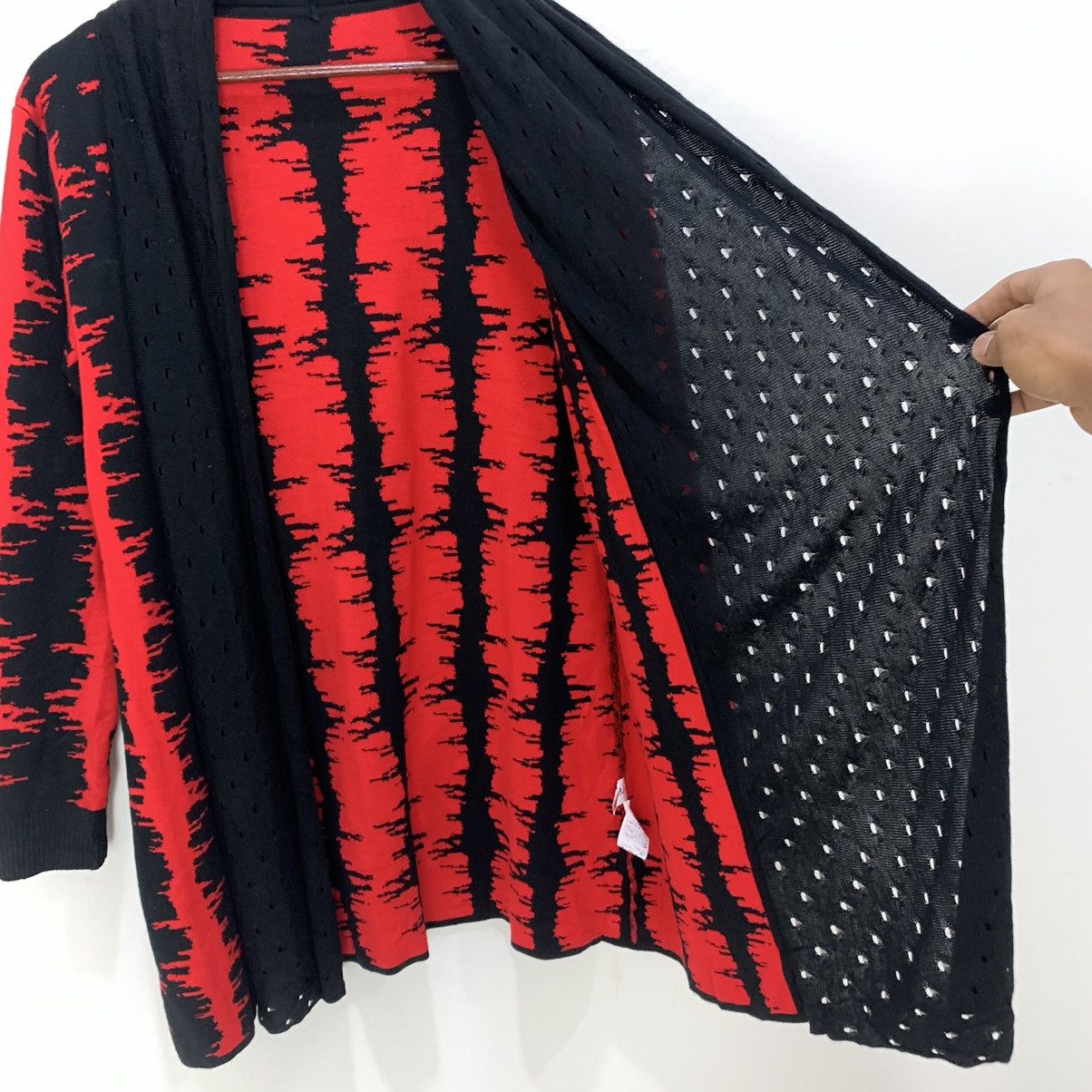 Other 205 Rayon Abstract Splatter Art Printed Knit Dress Cardigan Size US M / EU 48-50 / 2 - 9 Thumbnail