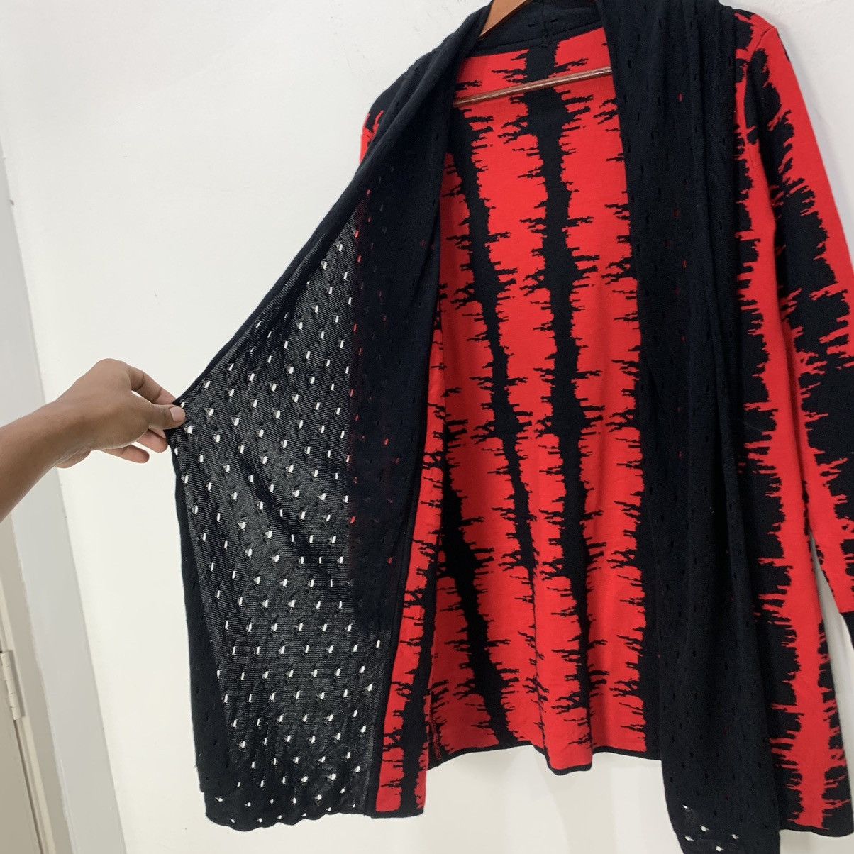 Other 205 Rayon Abstract Splatter Art Printed Knit Dress Cardigan Size US M / EU 48-50 / 2 - 8 Thumbnail