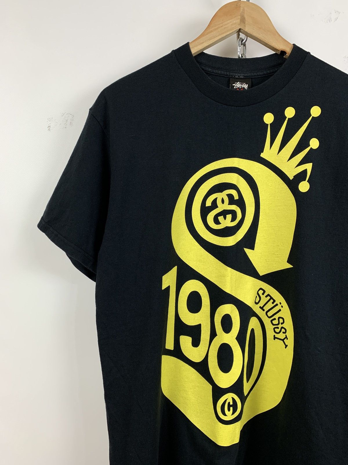 Stussy 00s Vintage Stussy Black Big Logo T-Shirt Size US M / EU 48-50 / 2 - 2 Thumbnail