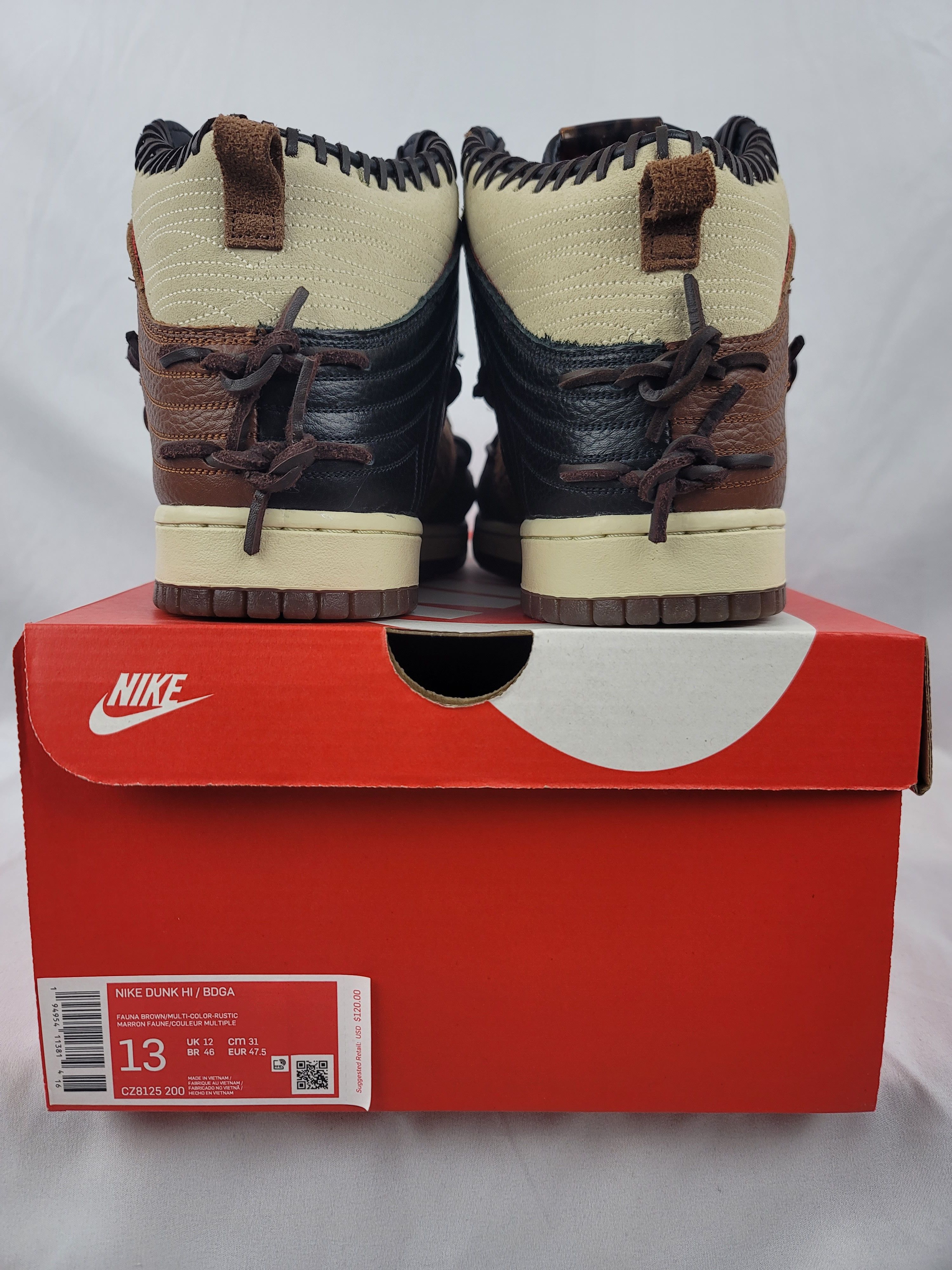 Bodega × Nike Nike Dunk High Bodega Legend Fauna Brown Size 13 US Size US 13 / EU 46 - 9 Thumbnail