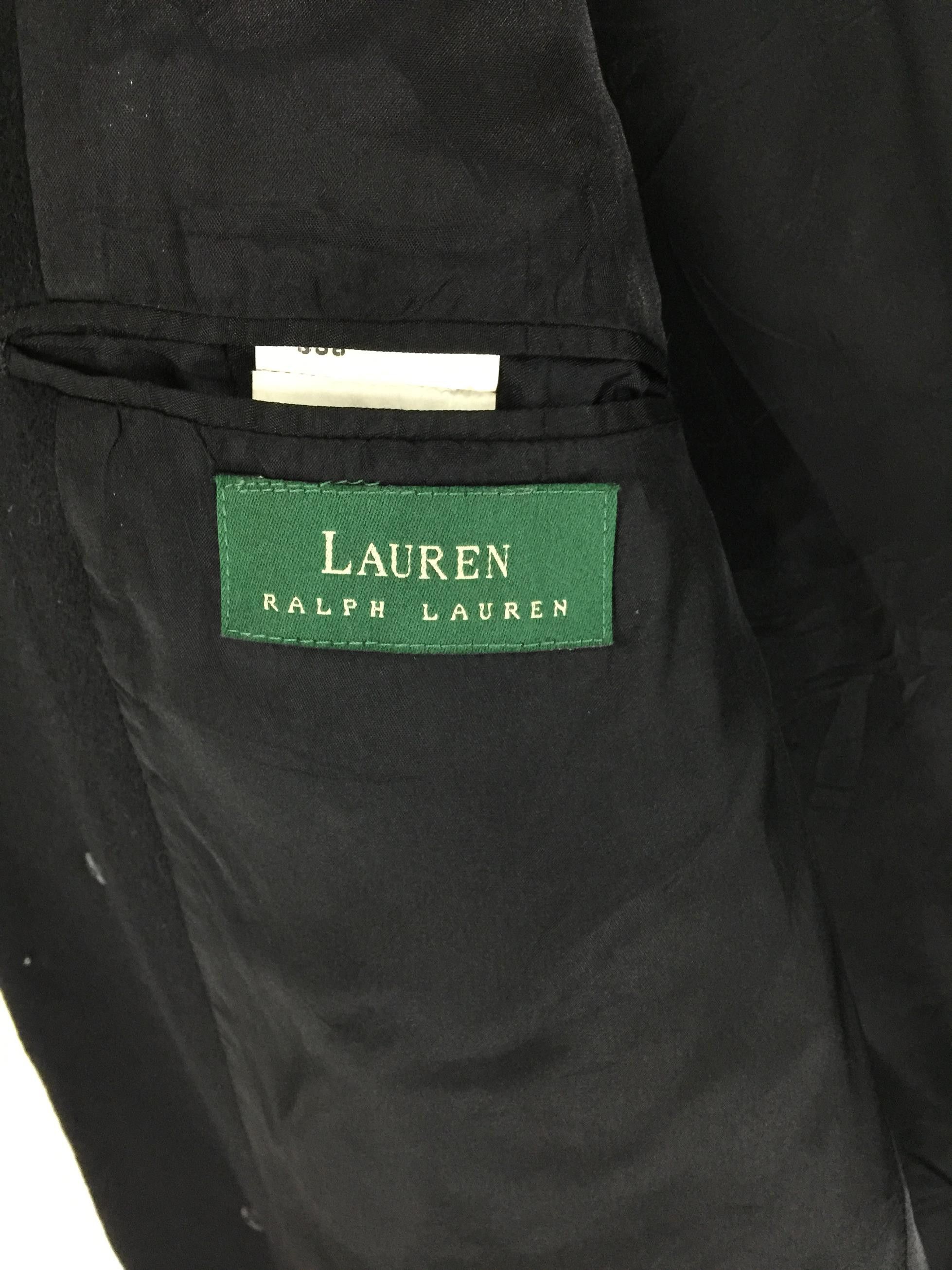 Designer × Ralph Lauren Lauren by Ralph Lauren black plain vintage wool coat Size US S / EU 44-46 / 1 - 7 Thumbnail