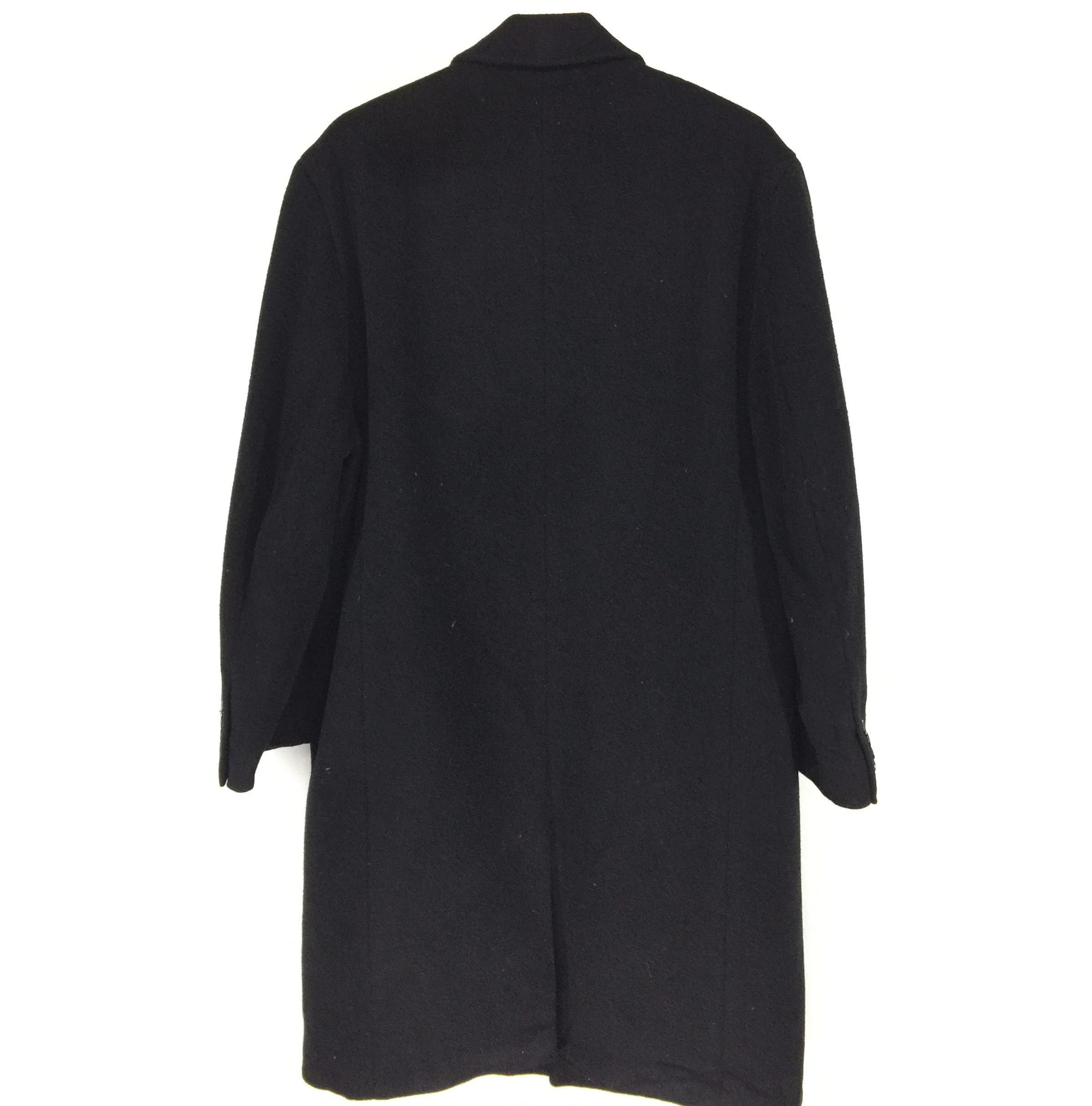 Designer × Ralph Lauren Lauren by Ralph Lauren black plain vintage wool coat Size US S / EU 44-46 / 1 - 2 Thumbnail